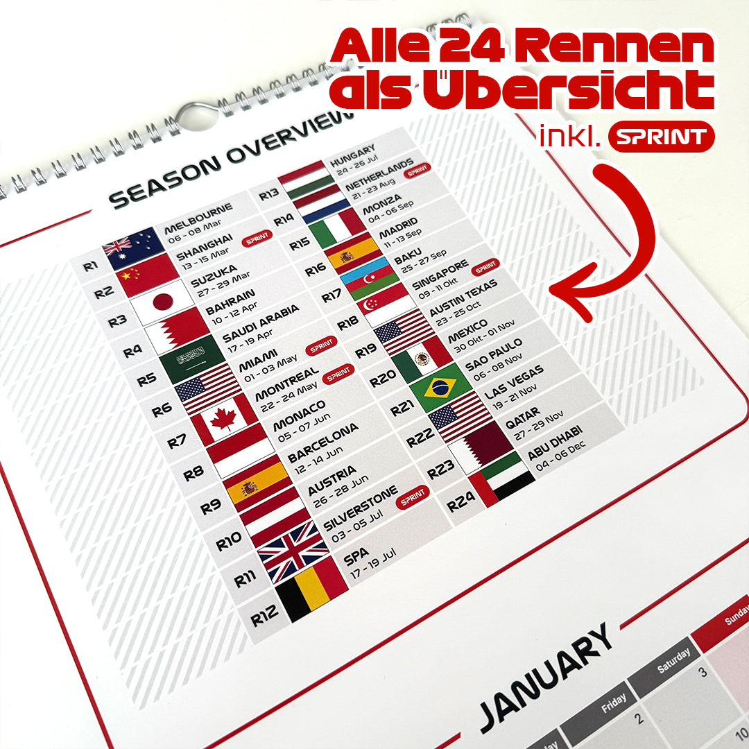 RACE CALENDAR 2026