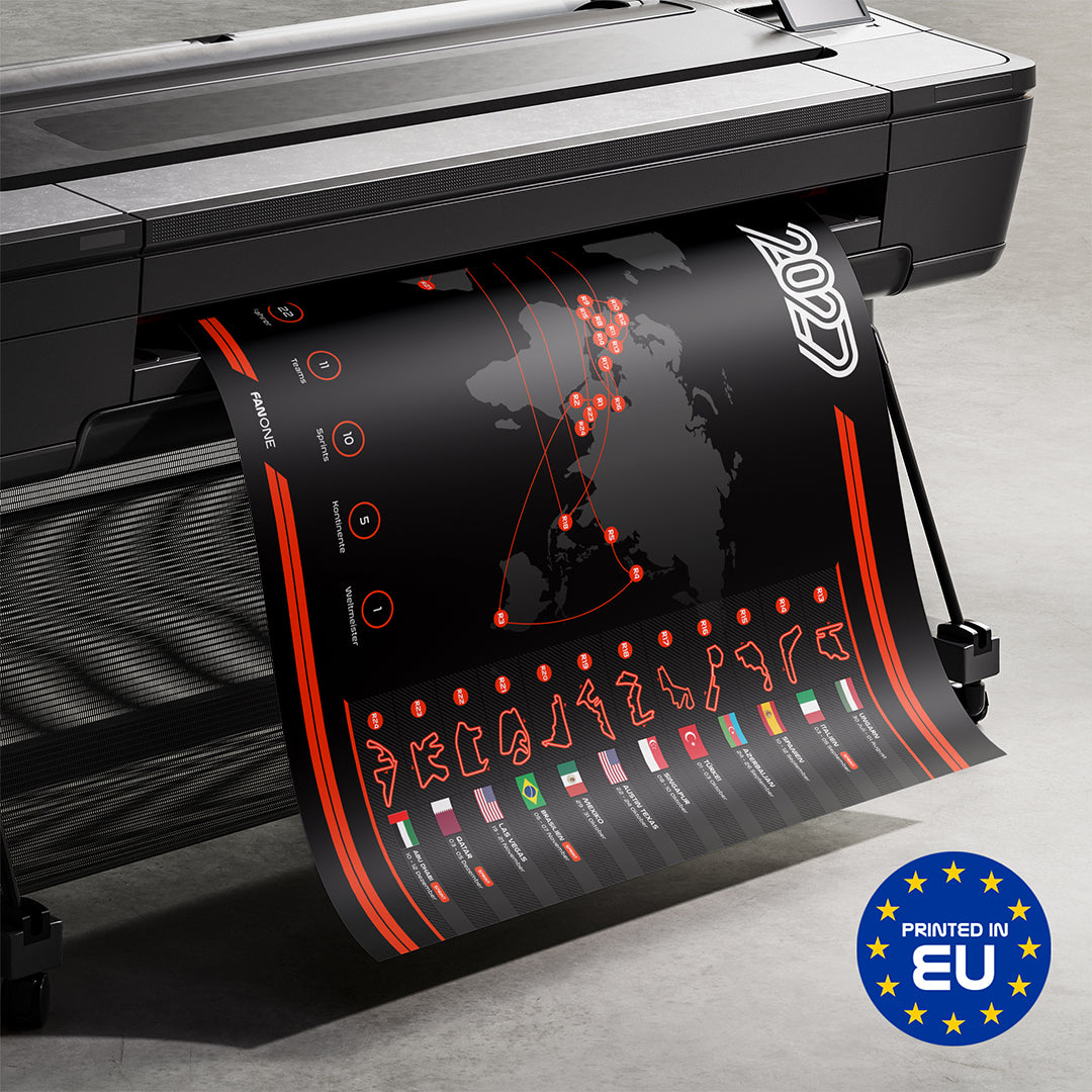 Race Calendar 2027 Poster – Dark Edition