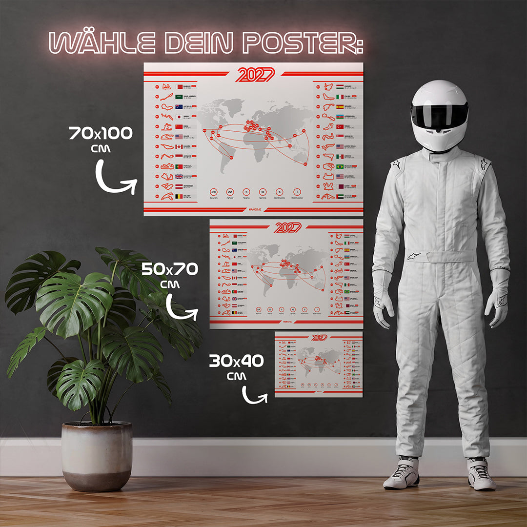Race Calendar 2027 Poster – Light Edition