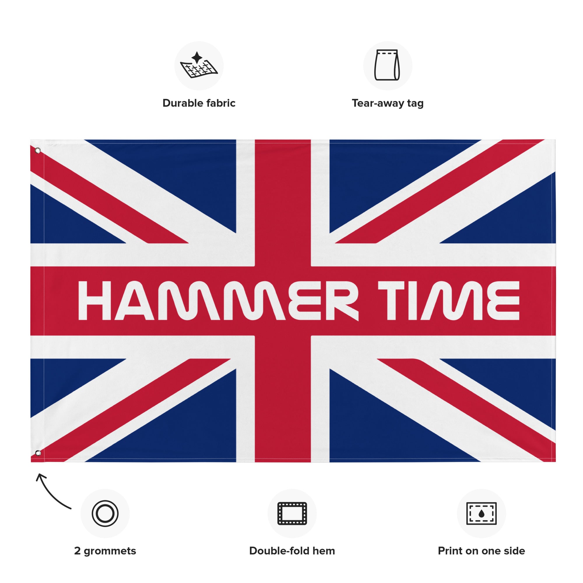 Lewis Hammer Time Flag Vorderansicht