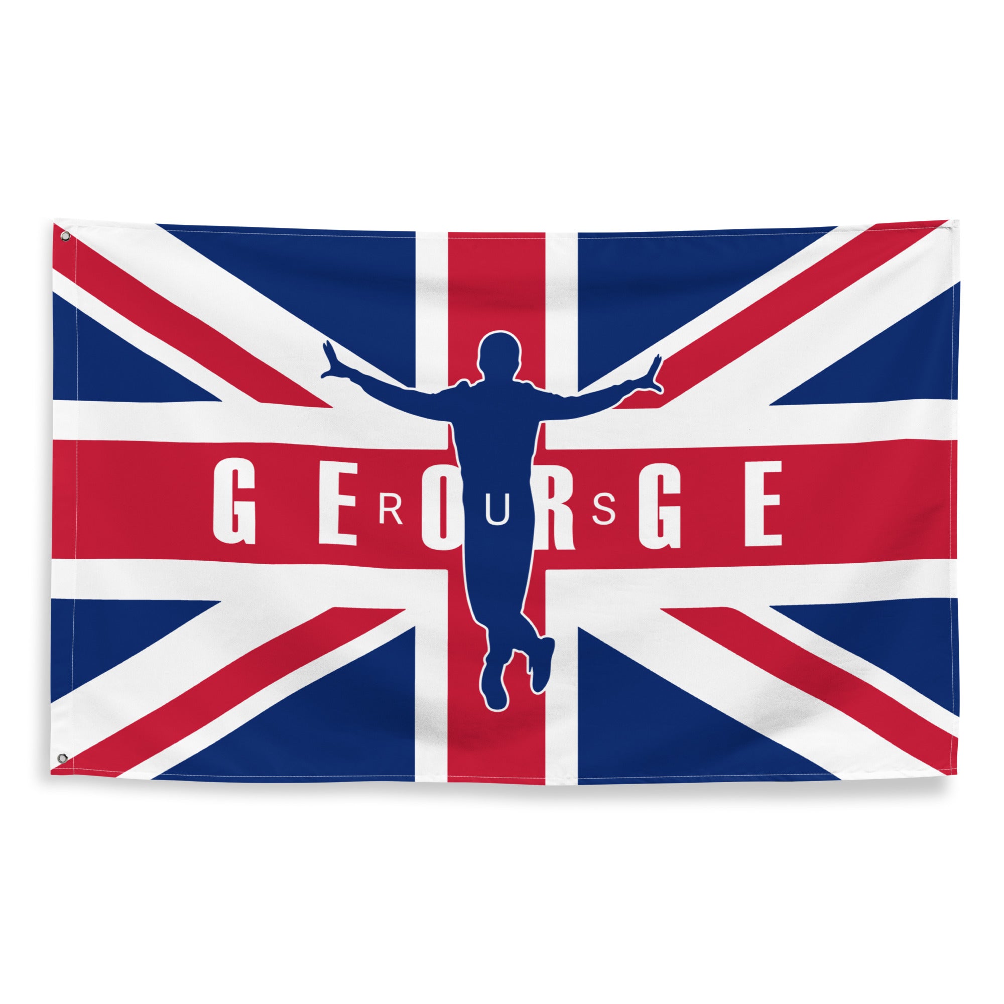 George T-Pose Flag – Union-Jack mit Russell-Silhouette