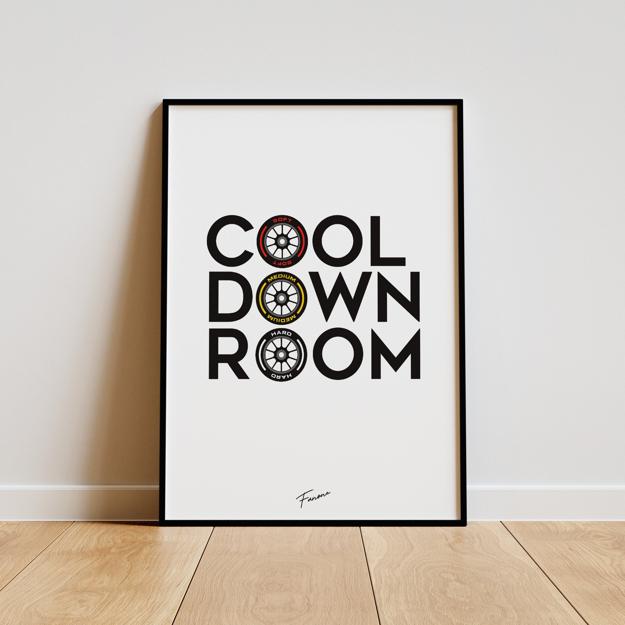 Cool Down Room Poster gerahmt an der Wand