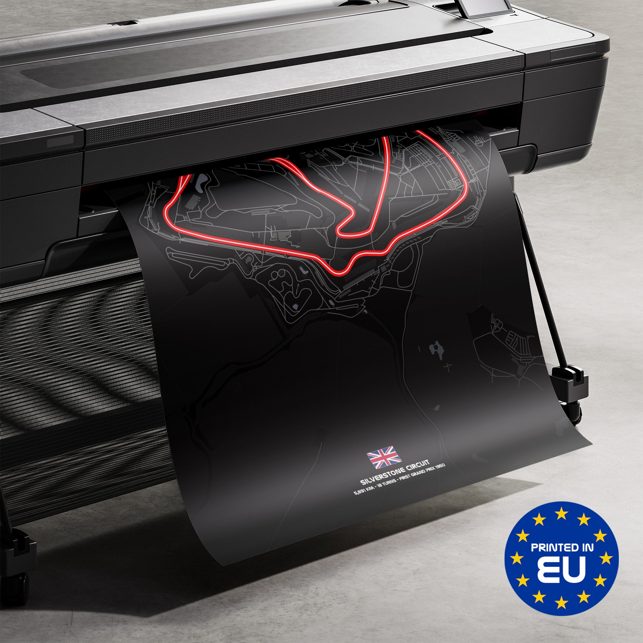 Premium-Druck Detailansicht – Silverstone Dark Edition