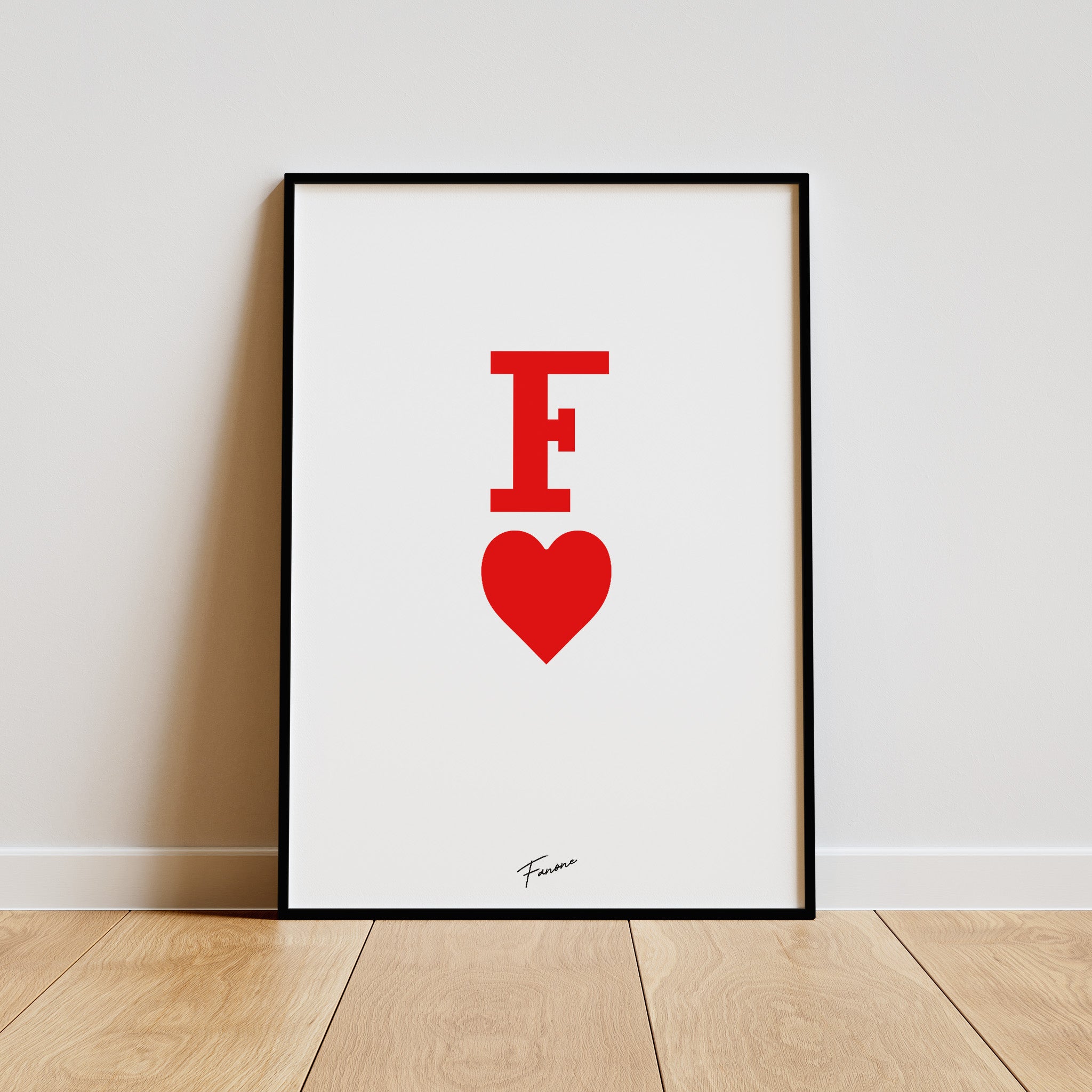 Forza Love Poster gerahmt an der Wand