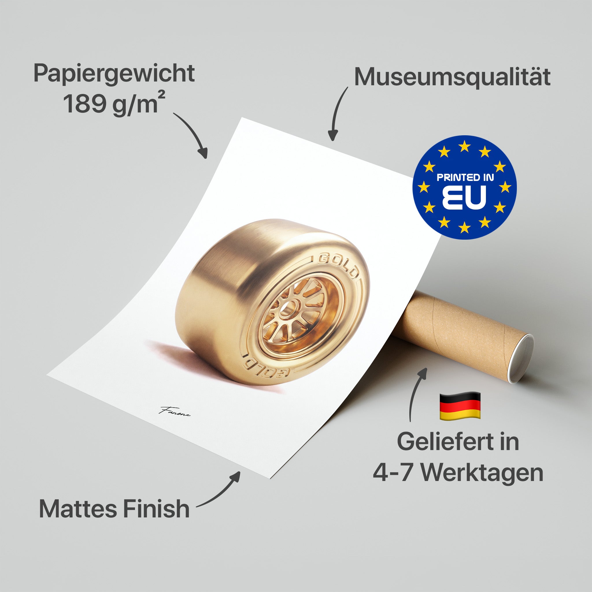 Gold Reifen - Premium Poster (Gold Edition)
