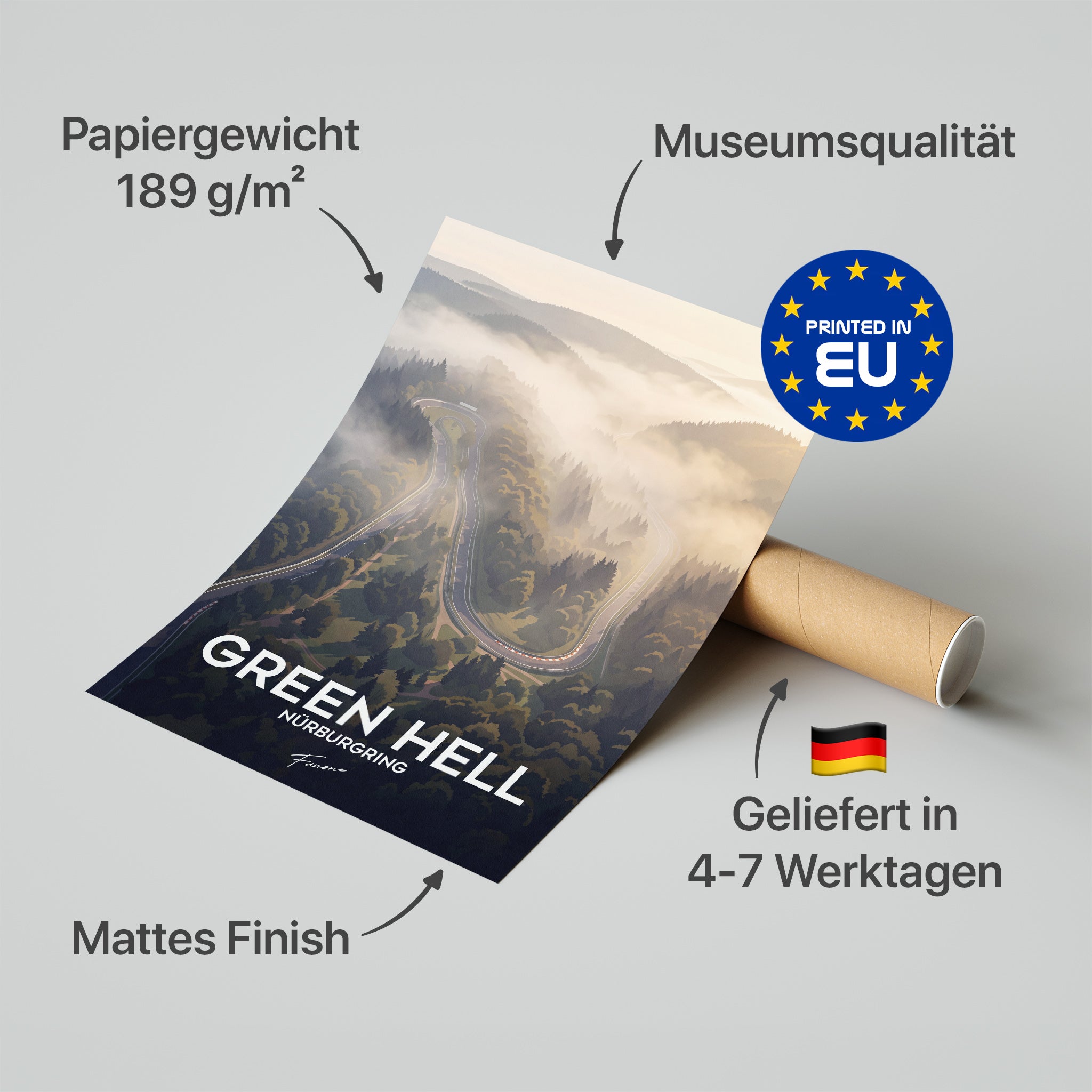 Green Hell Vintage Poster in Premium-Verpackung