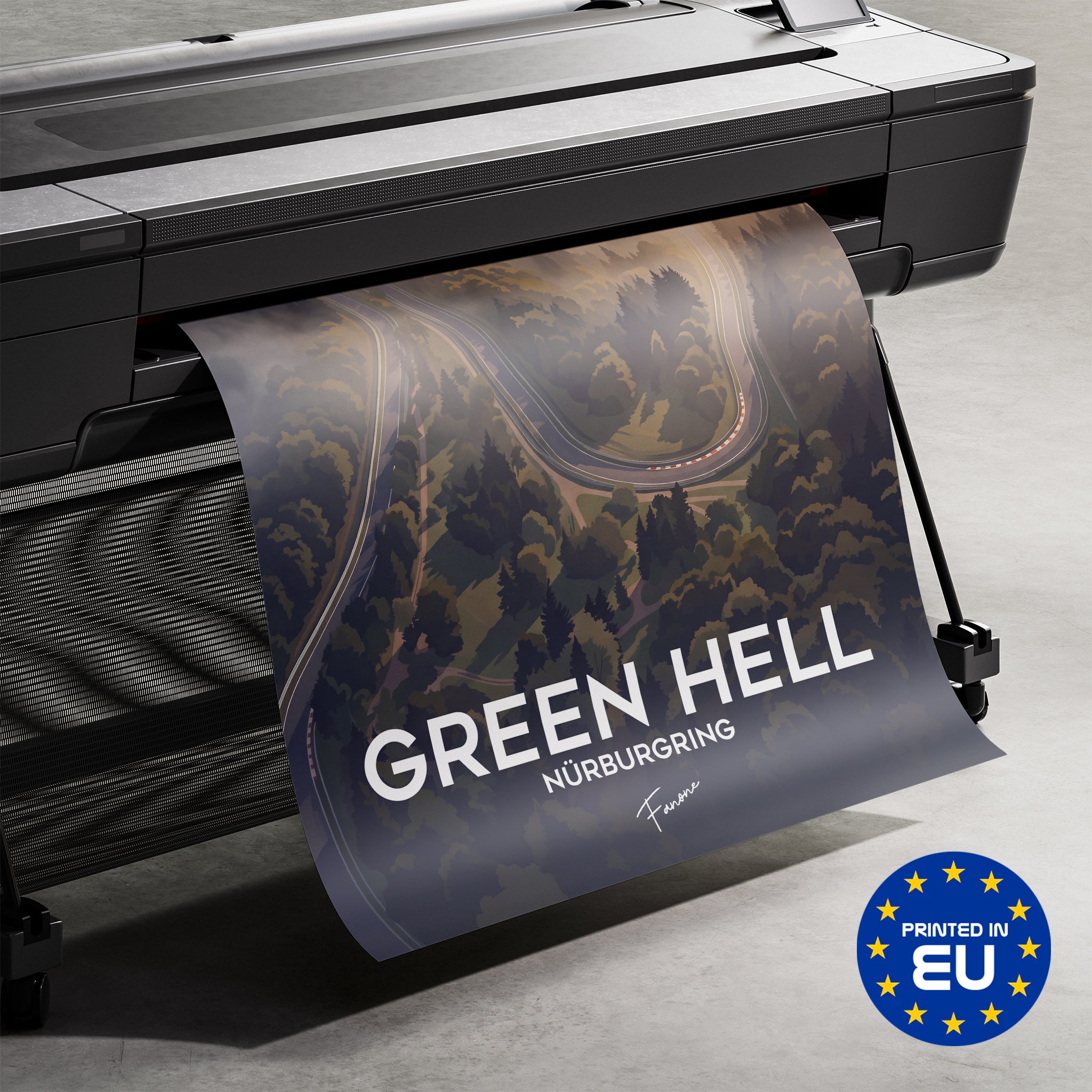 Premium-Druck Detailansicht – Green Hell Vintage Art Poster