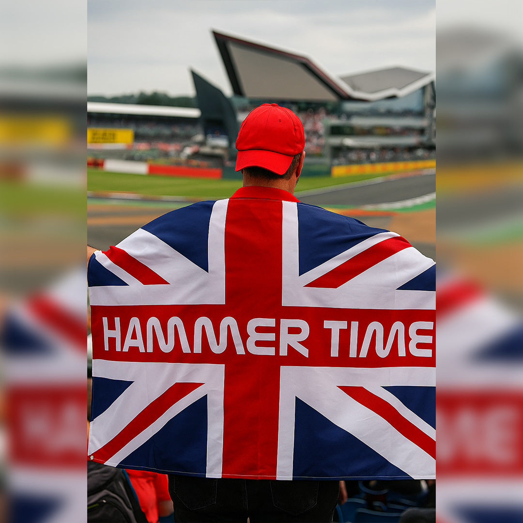 Lewis Hammer Time Artwork – Hamilton-Hommage in Union-Jack-Optik