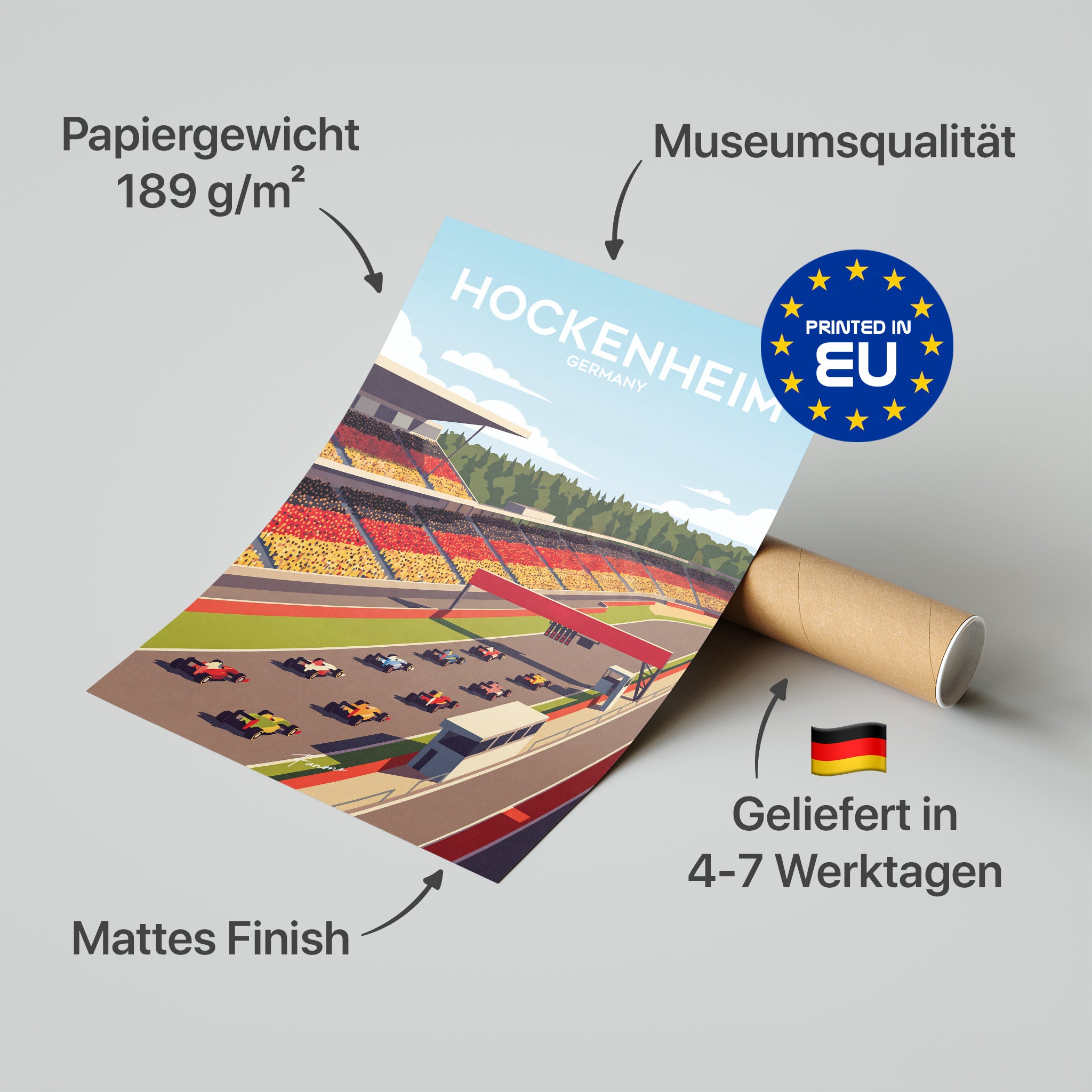 Hockenheim Vintage Poster in Premium-Verpackung