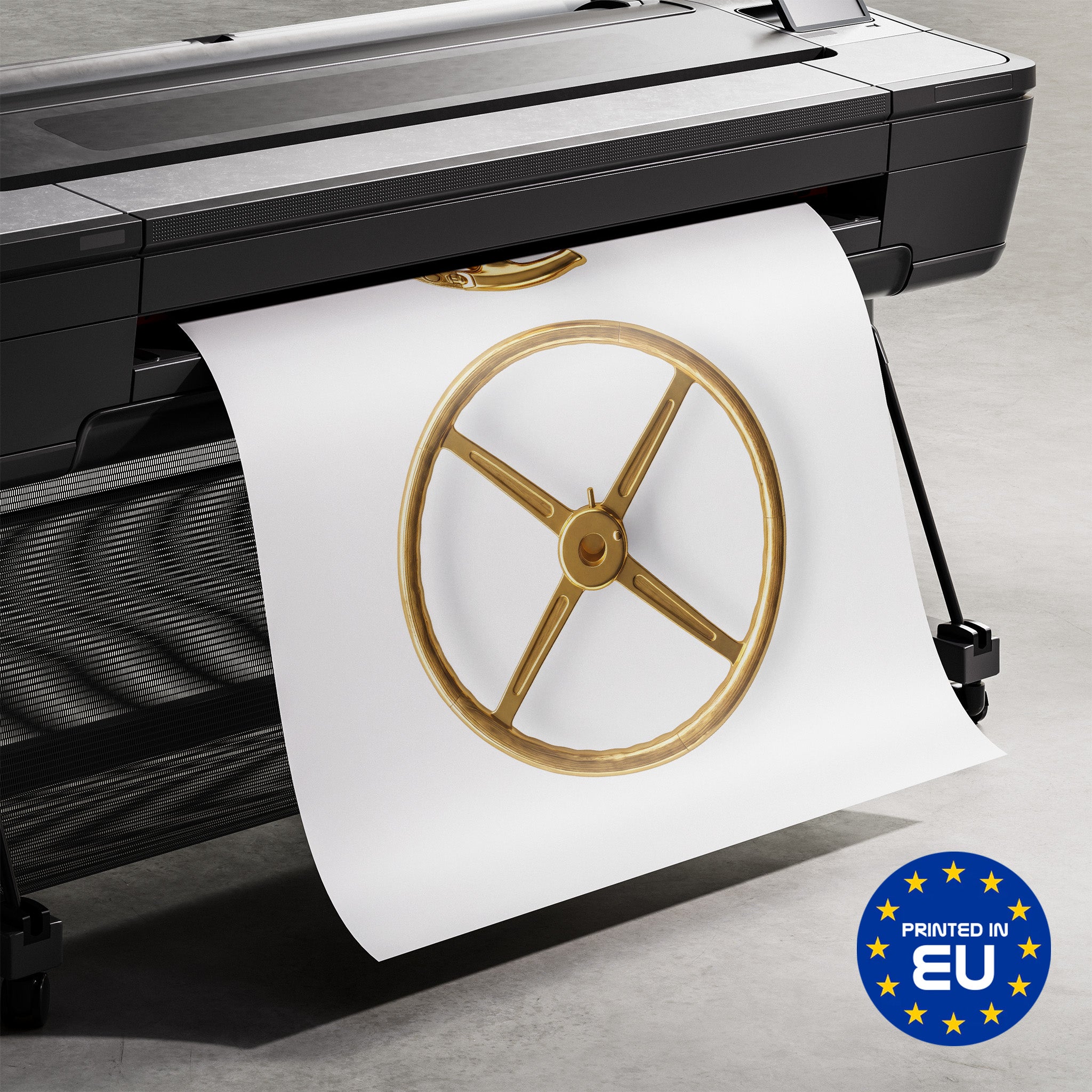 Premium-Druck Detailansicht – Steering Wheel Evolution Gold