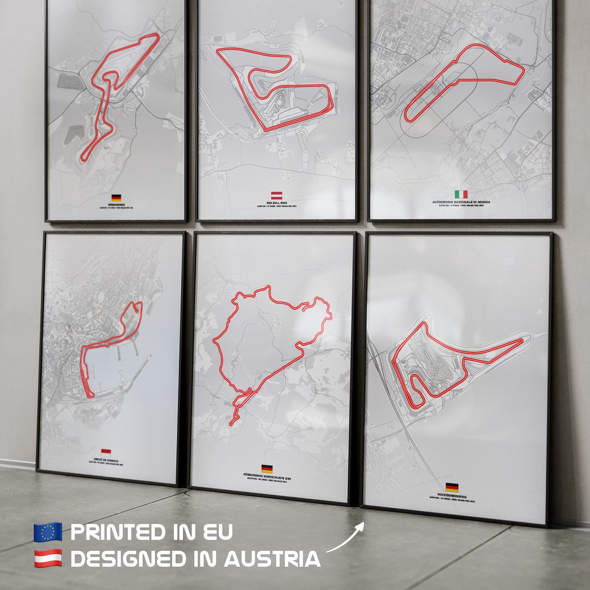 Übersicht Hockenheimring Strecken-Poster