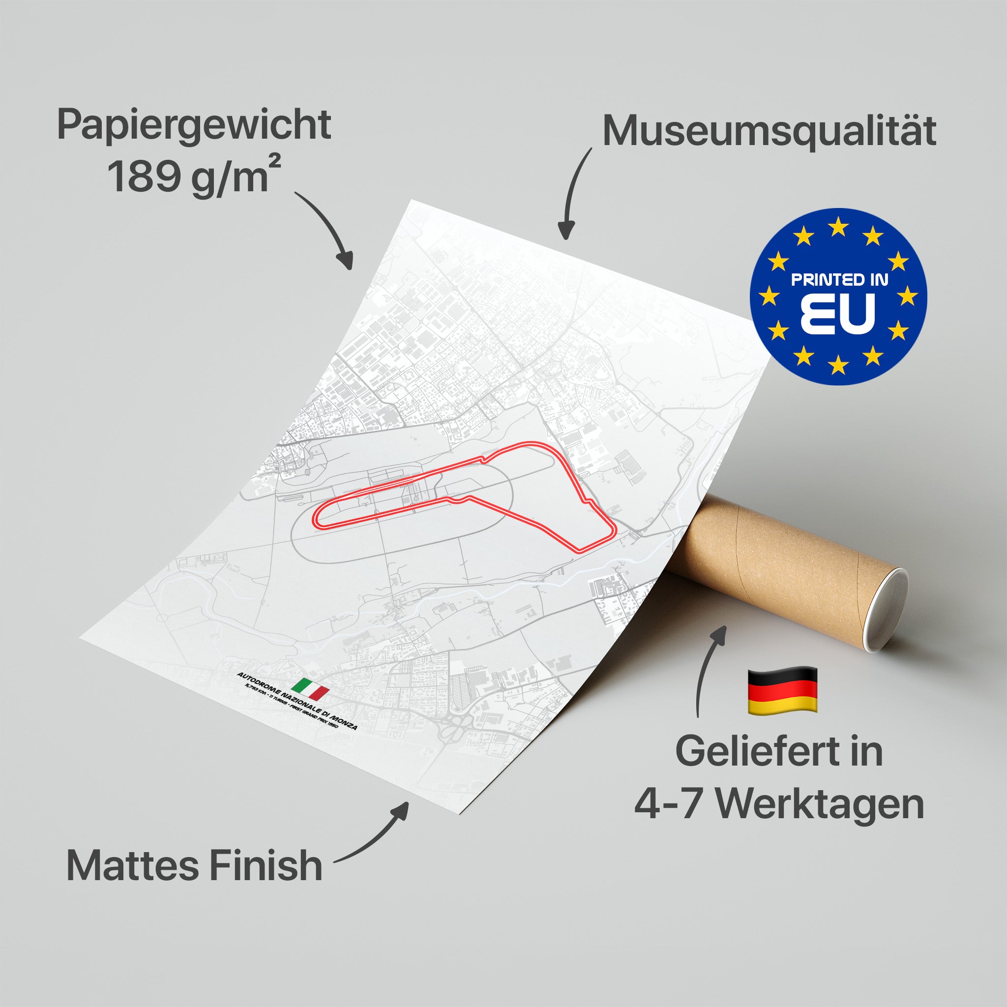 Monza Light Edition Poster in Premium-Verpackung