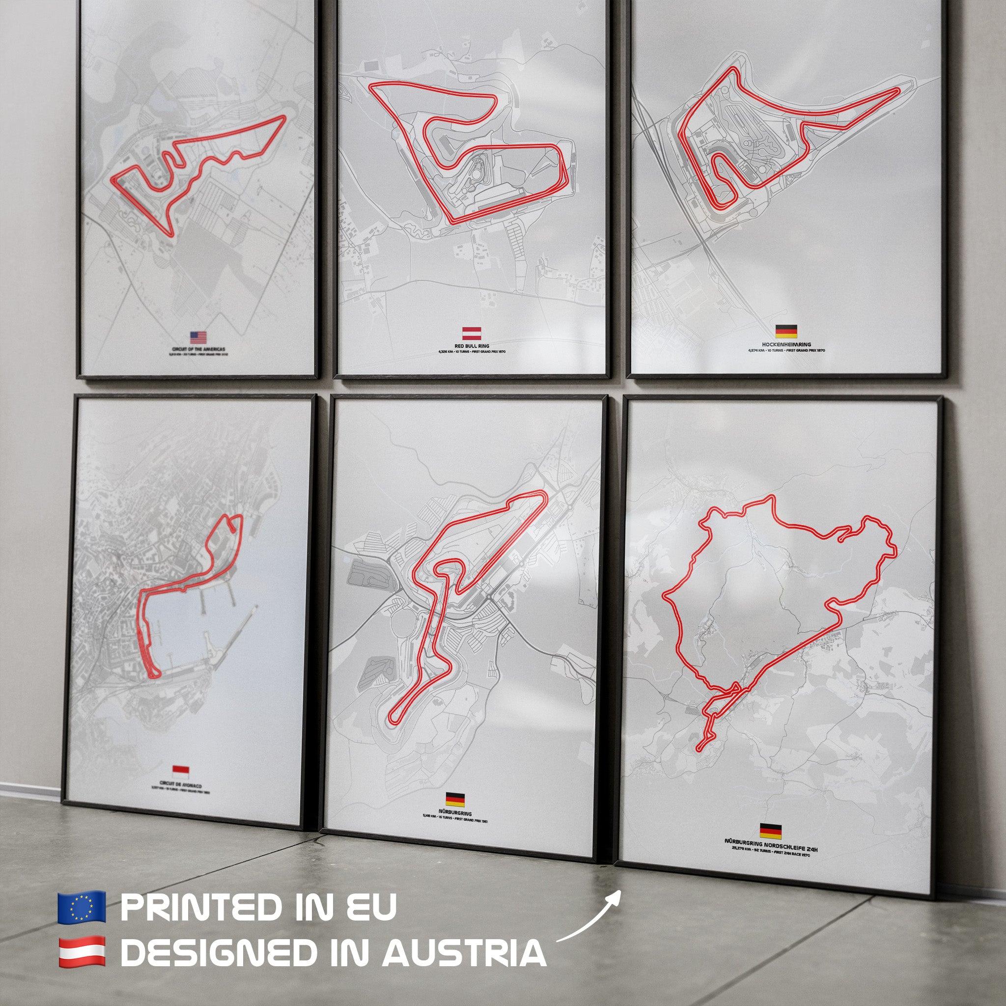 Übersicht Nordschleife Strecken-Poster