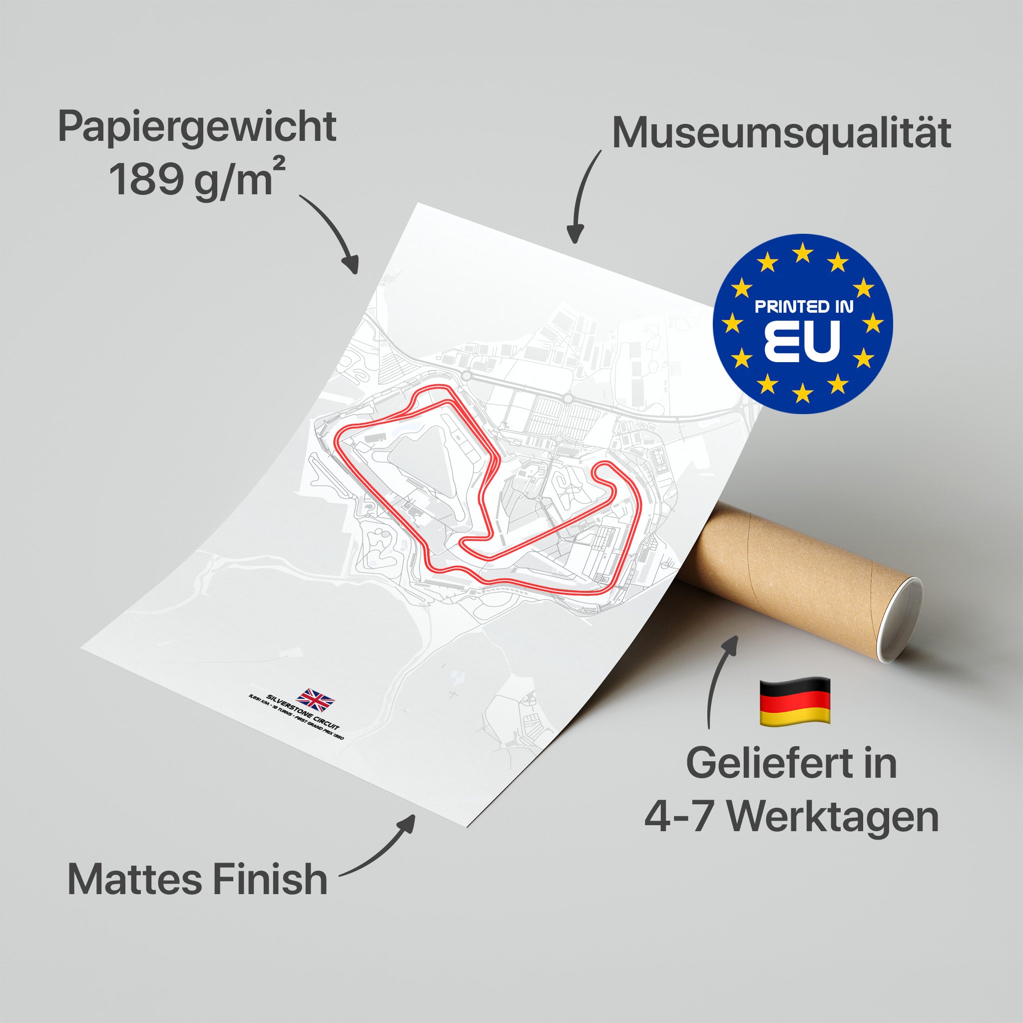 Silverstone Light Edition Poster in Premium-Verpackung