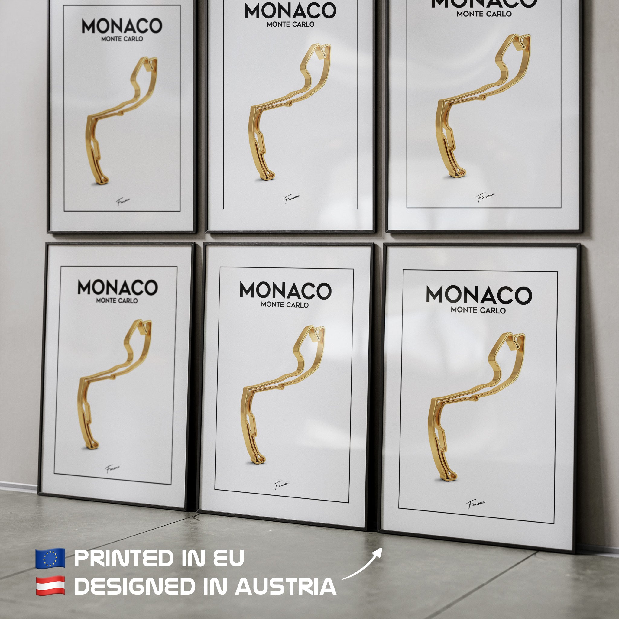 Übersicht Monaco Strecken-Poster