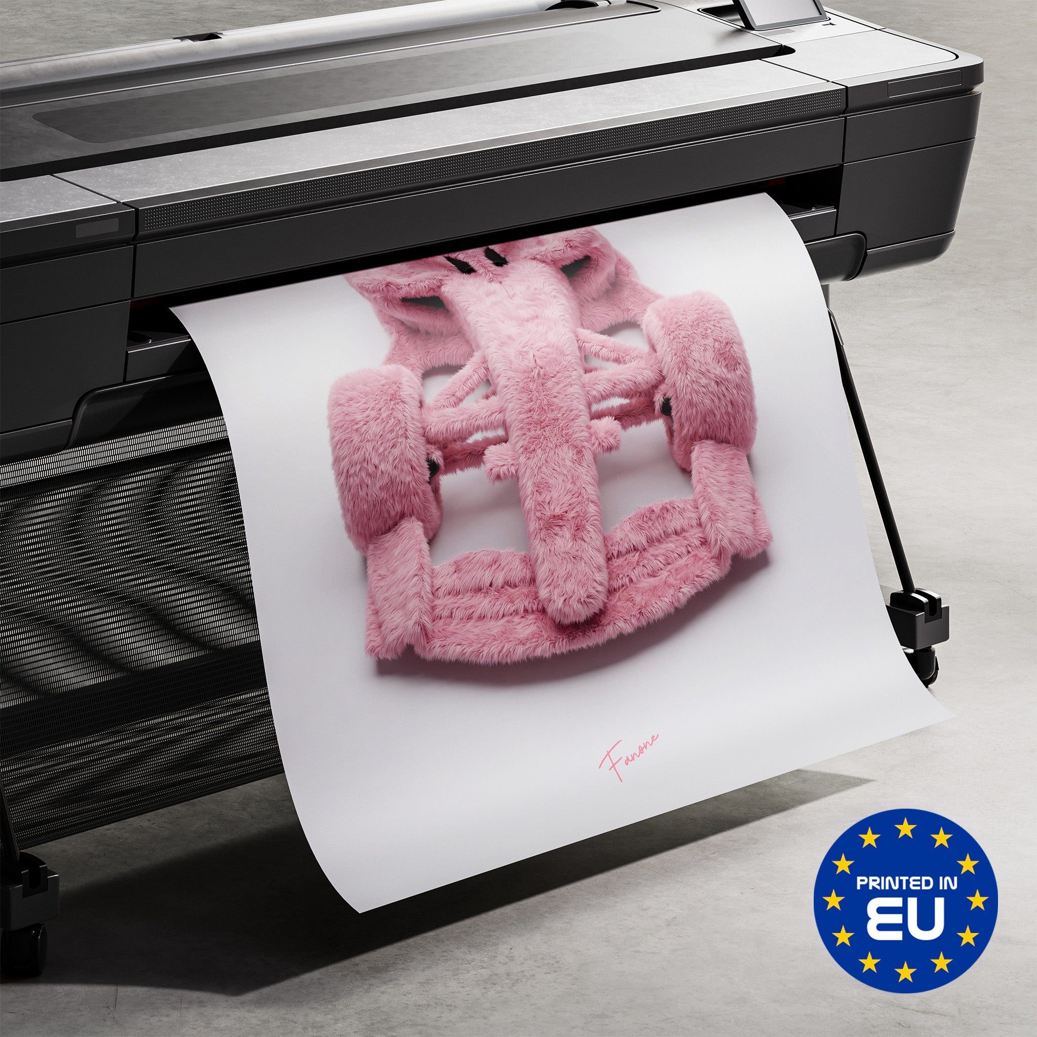 Premium-Druck Detailansicht – Pink Fluffy Bolide Poster