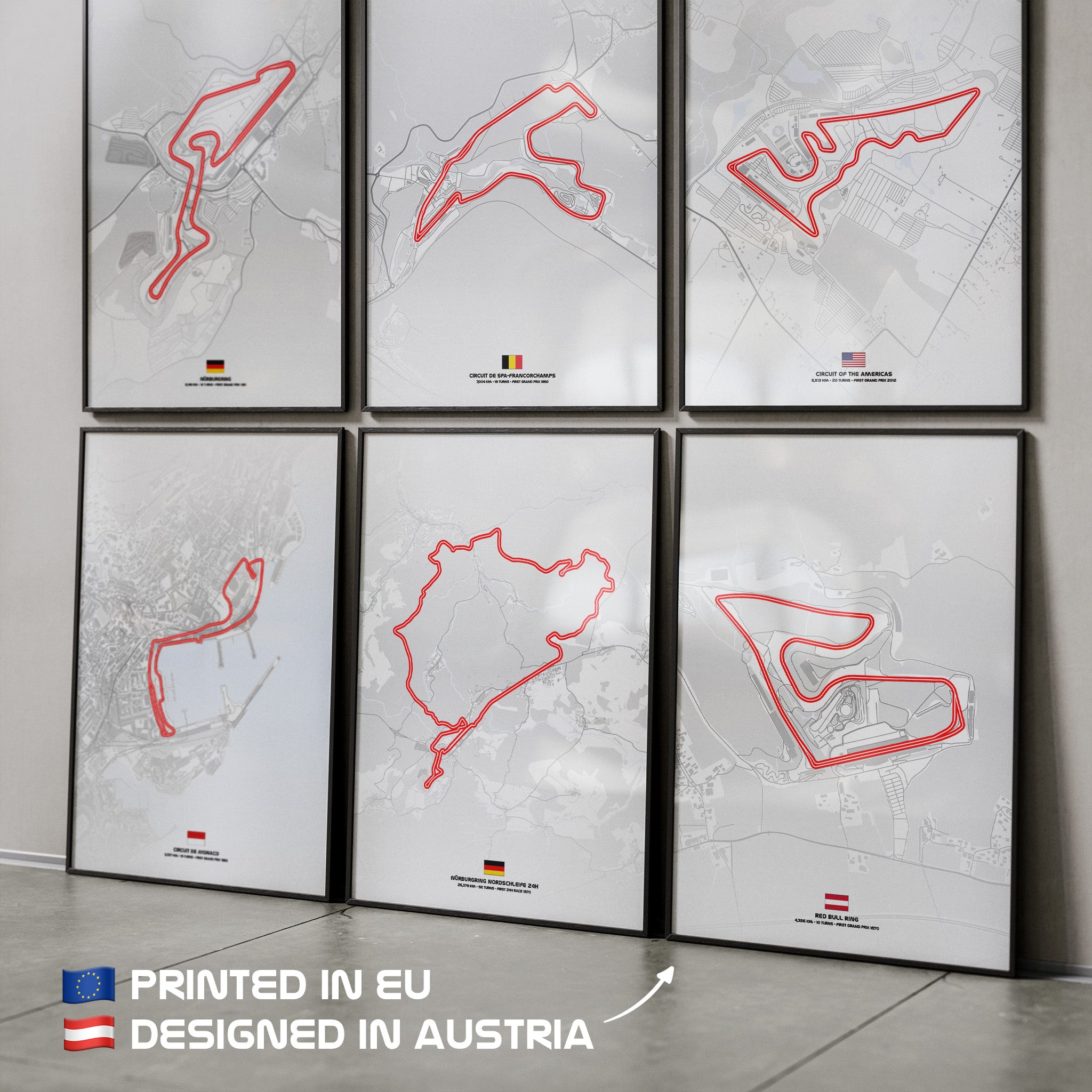 Übersicht Red Bull Ring Strecken-Poster