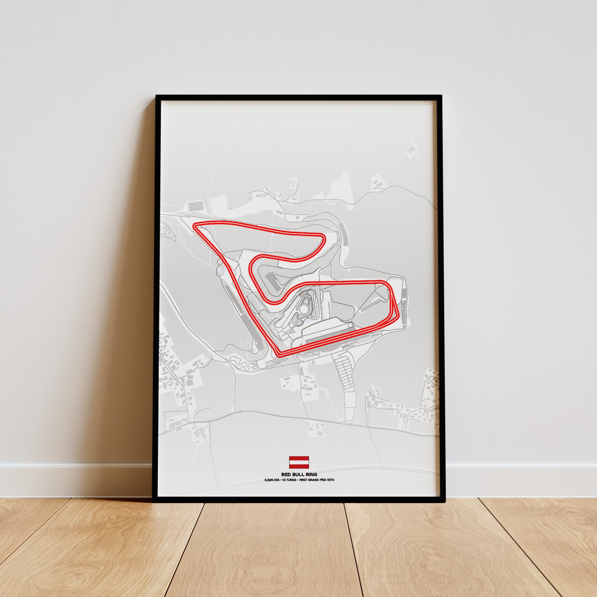 Red Bull Ring Light Edition Poster gerahmt an Wand