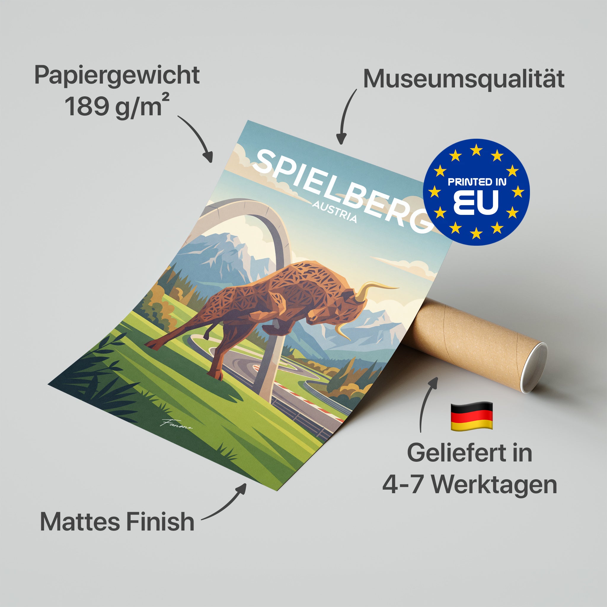 Spielberg Vintage Poster in Premium-Verpackung
