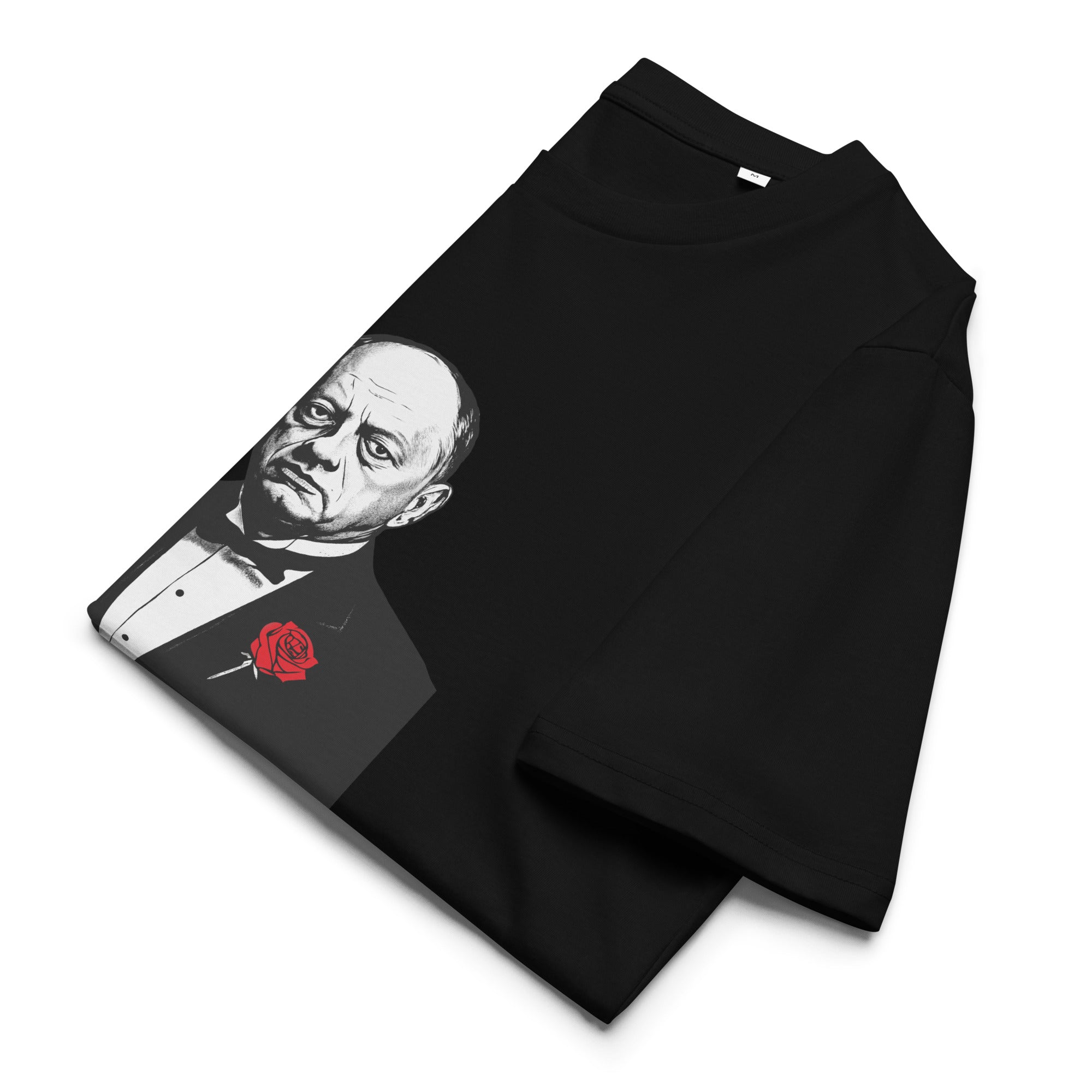 Don Fredo T-Shirt schwarz – Vorderansicht mit Paten-Motiv