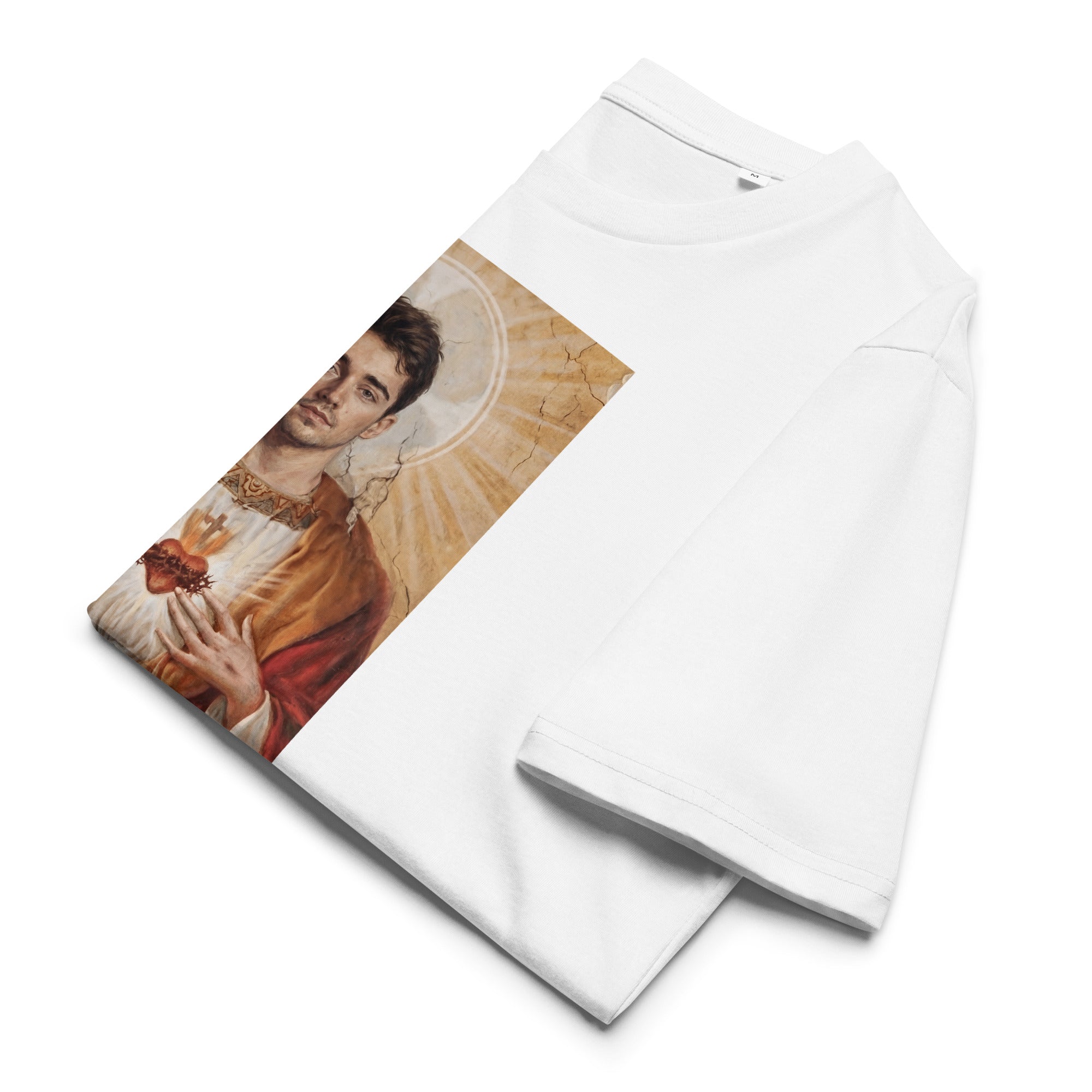 Heiliger Charles T-Shirt Vorderansicht weiß