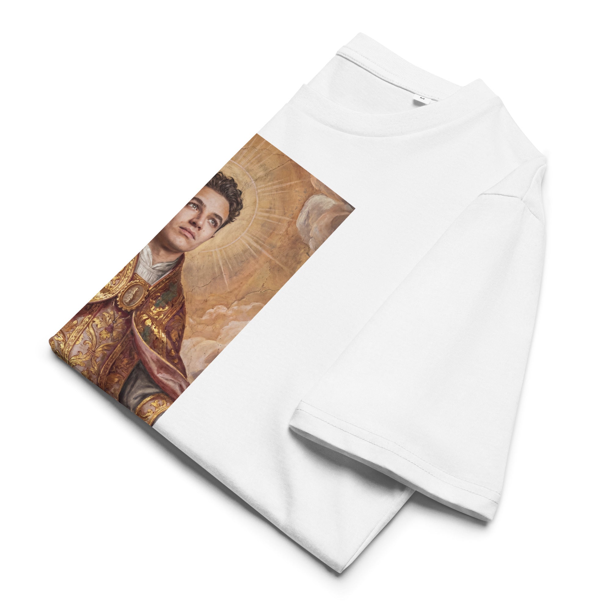Heiliger Lando T-Shirt Vorderansicht weiß