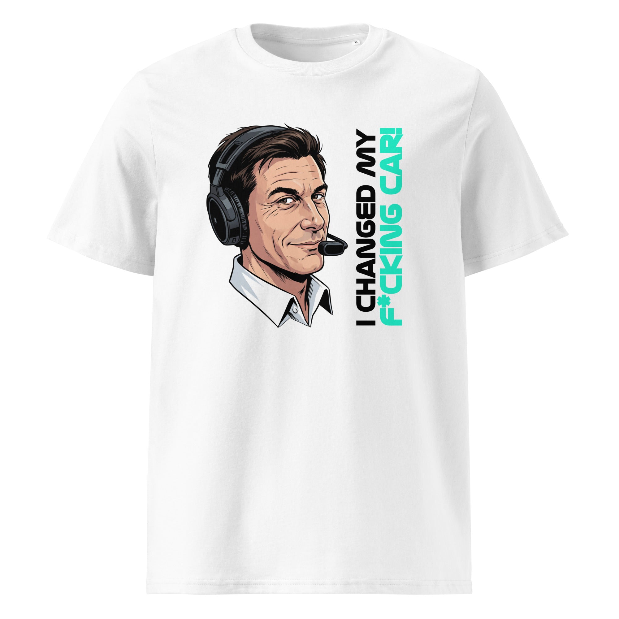 Toto: I CHANGED MY... T-Shirt weiß – Wolff-Pressekonferenz-Motiv
