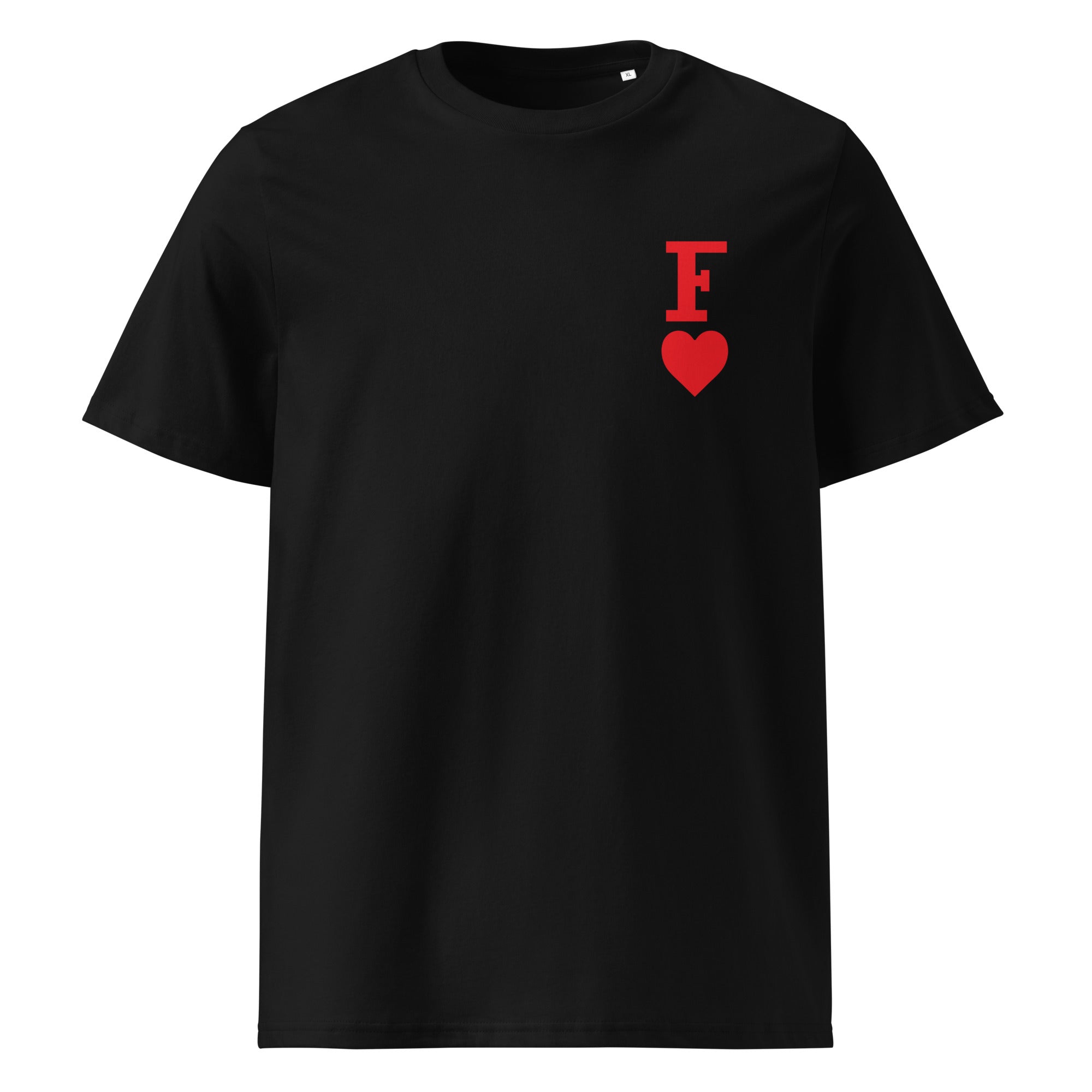 F❤️ T-Shirt schwarz – Vorderansicht