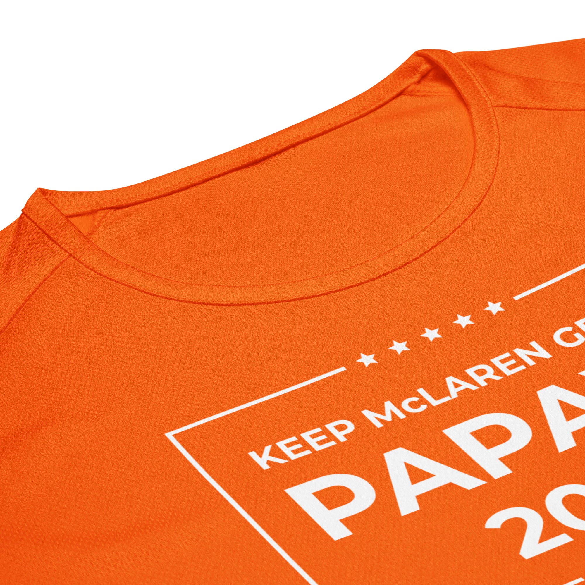 Keep McLaren Great Sports Jersey Neon-Orange Materialdetails