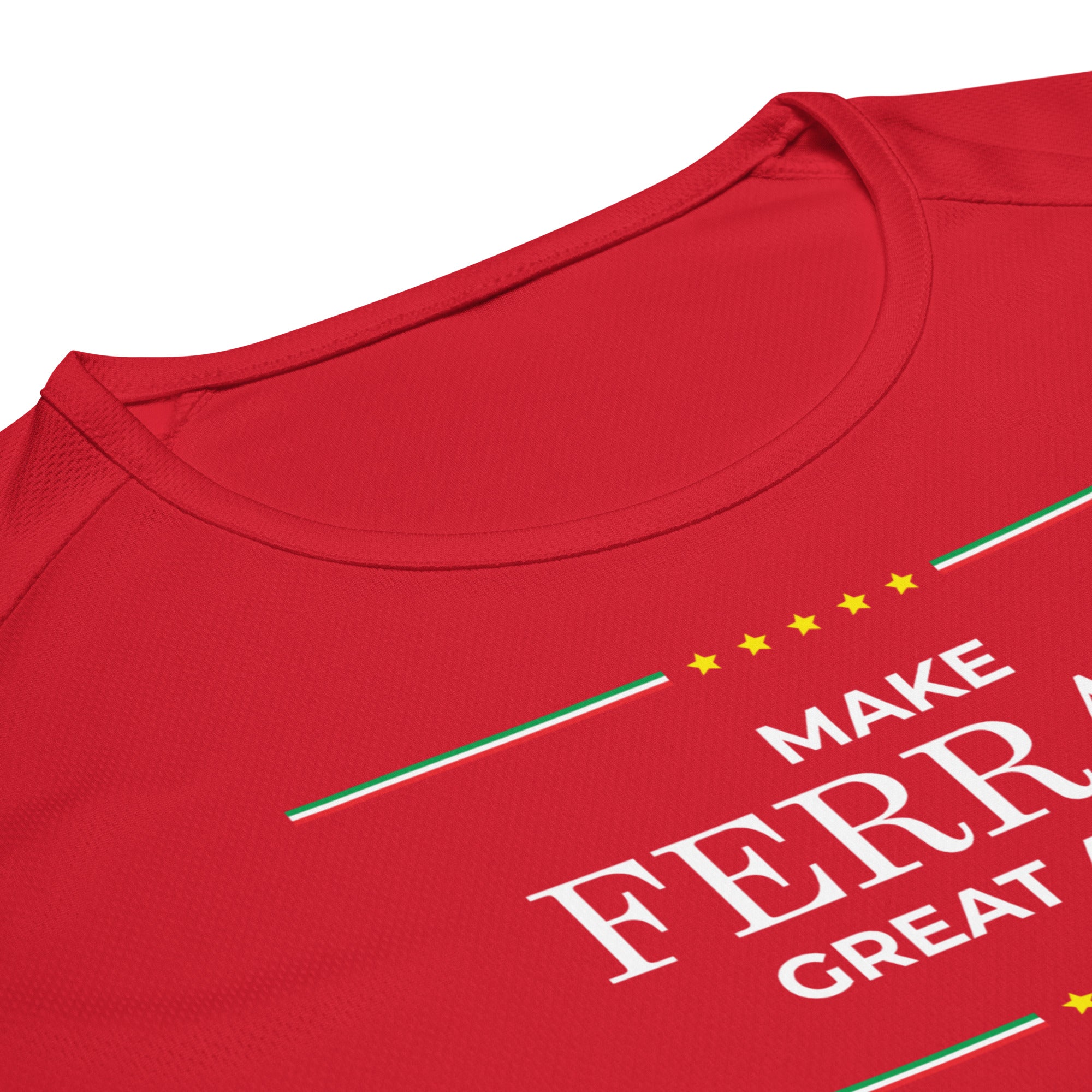 Make Ferrari Great Again Jersey rot Materialdetails
