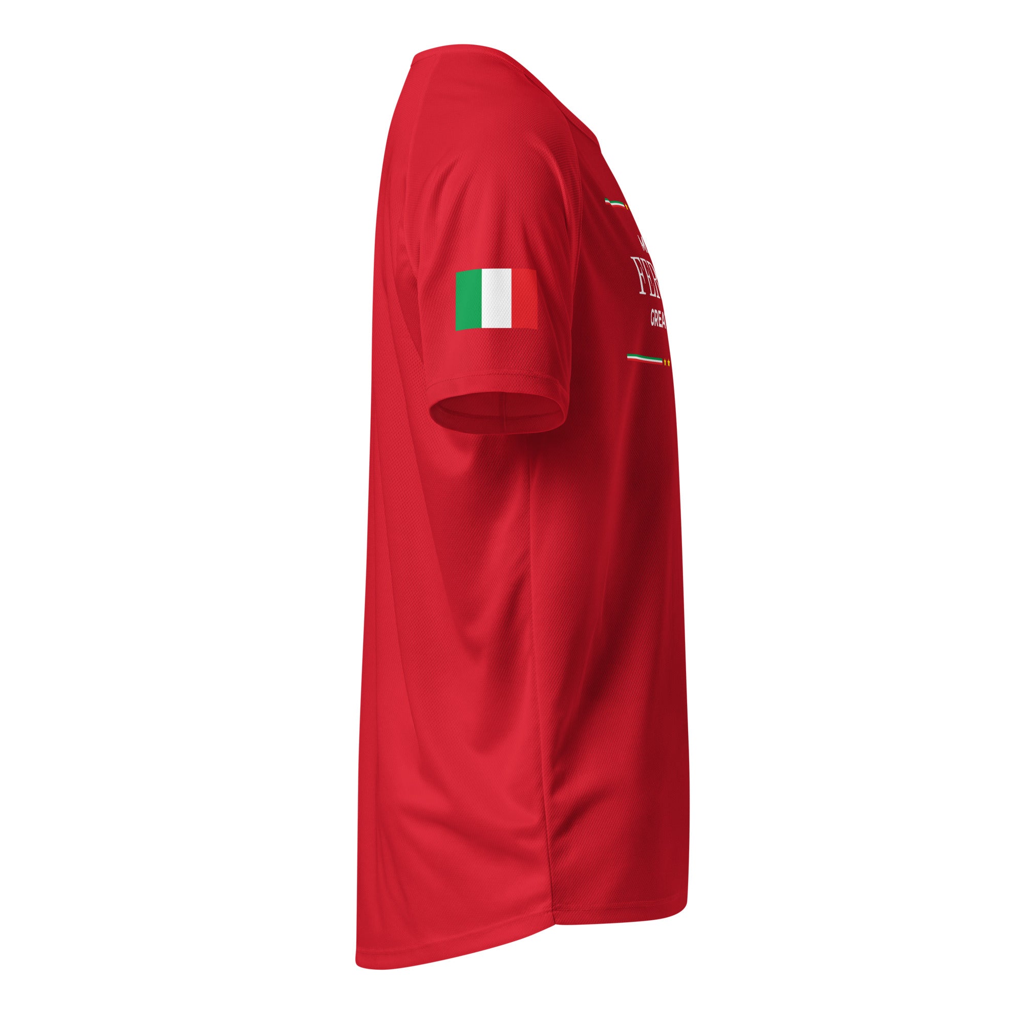 Make Ferrari Great Again Jersey rot Seitenansicht