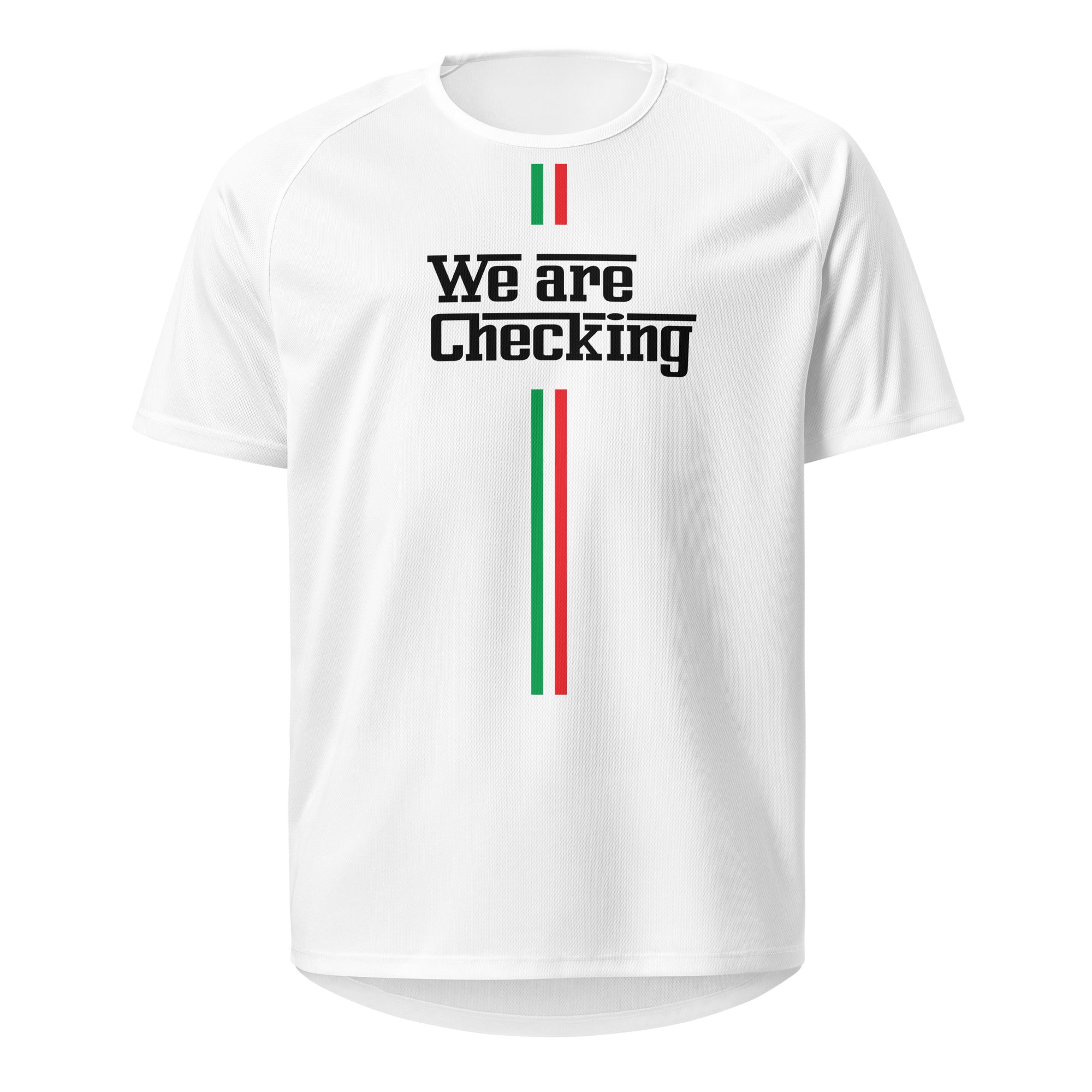 We are Checking Sports Jersey weiß – Vorderansicht