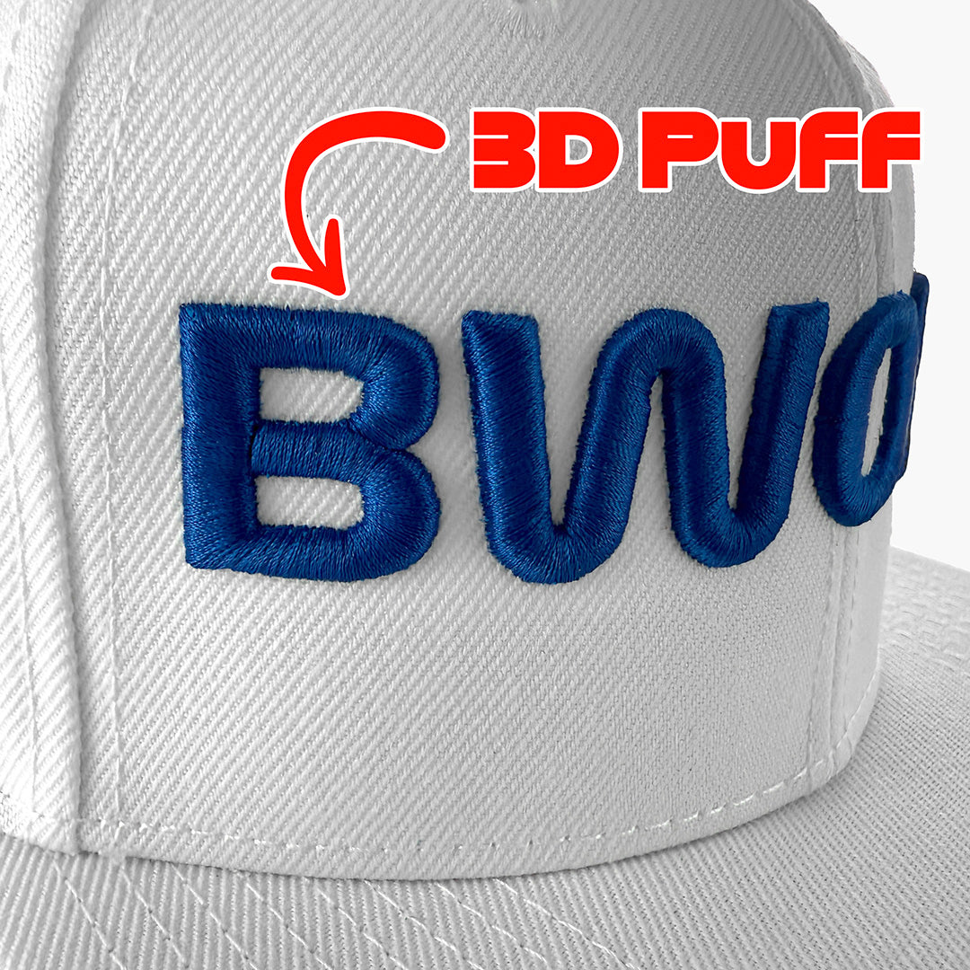 BWOAH Snapback Stickerei-Detail (3D-Puff)