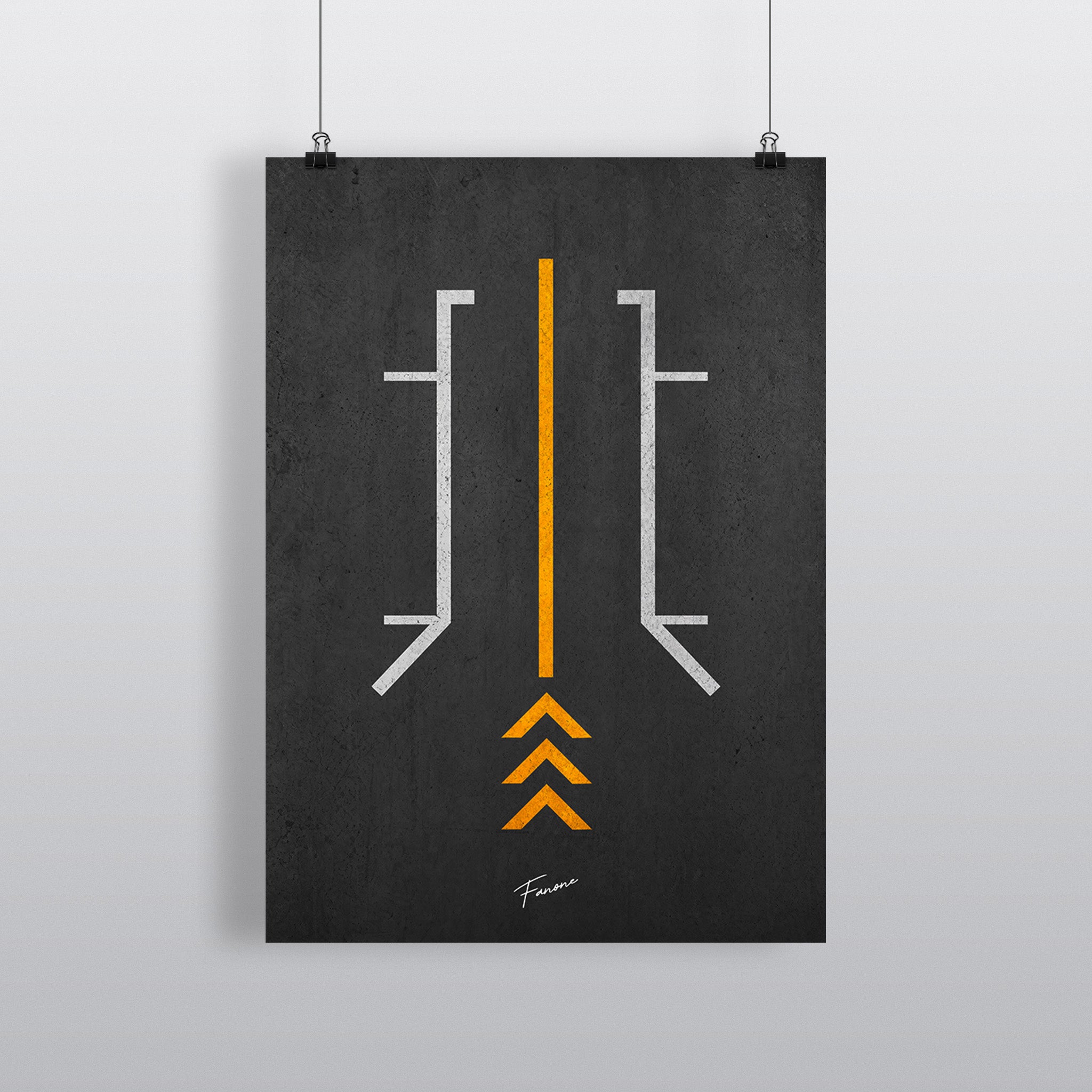 Pit Lane Premium-Poster mit Boxengassen-Markierung
