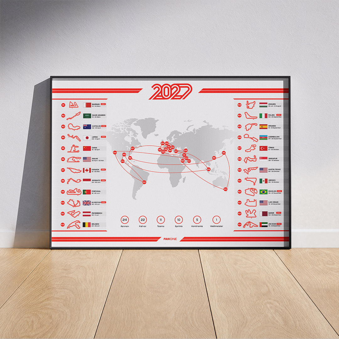 Race Calendar 2027 Poster – Light Edition