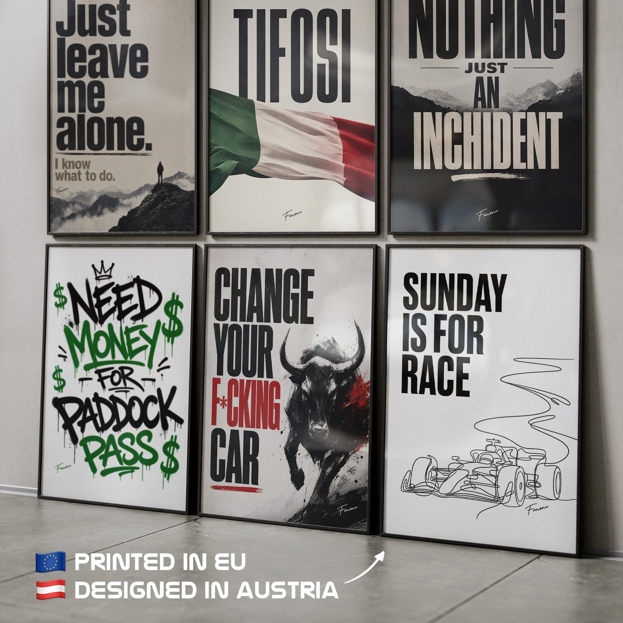 Übersicht weiterer F1-Poster der Paddock Classics Serie