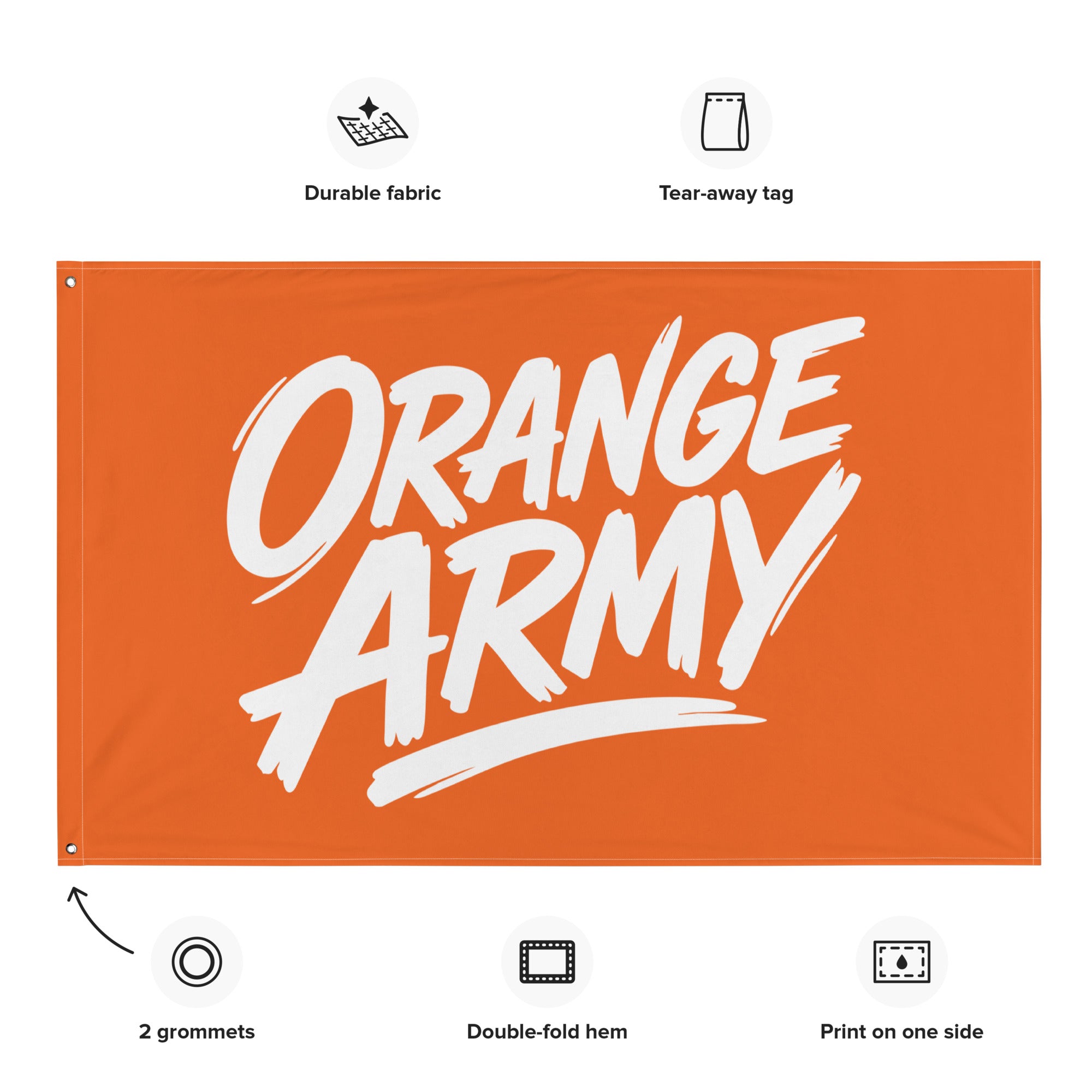 Orange Army Flag Vorderansicht