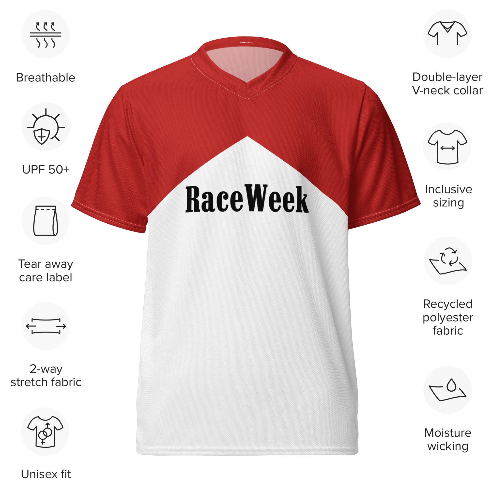 Race Week Sports Jersey weiß Vorderansicht alternativ