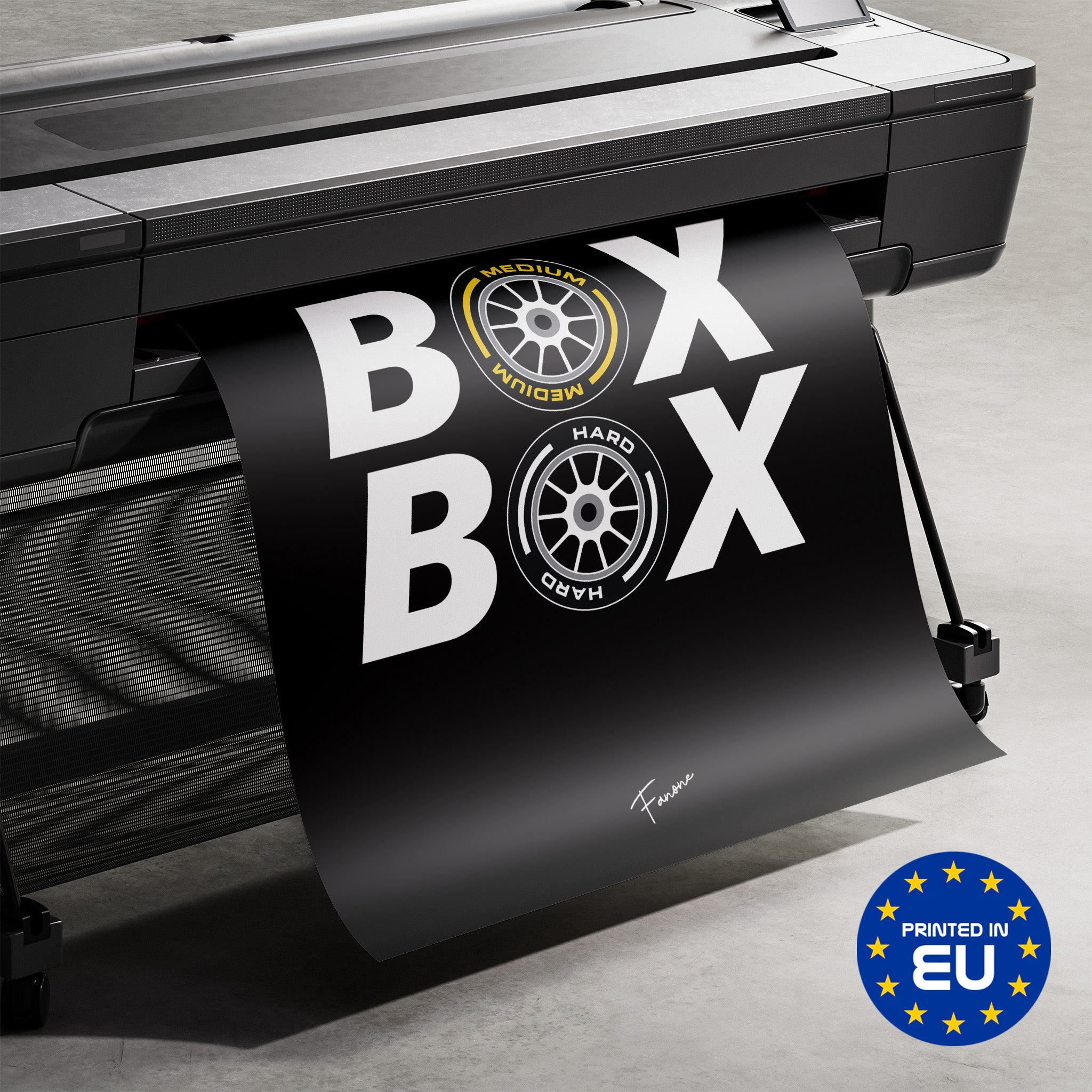 Premium-Druck Detailansicht – Box Box Box Poster