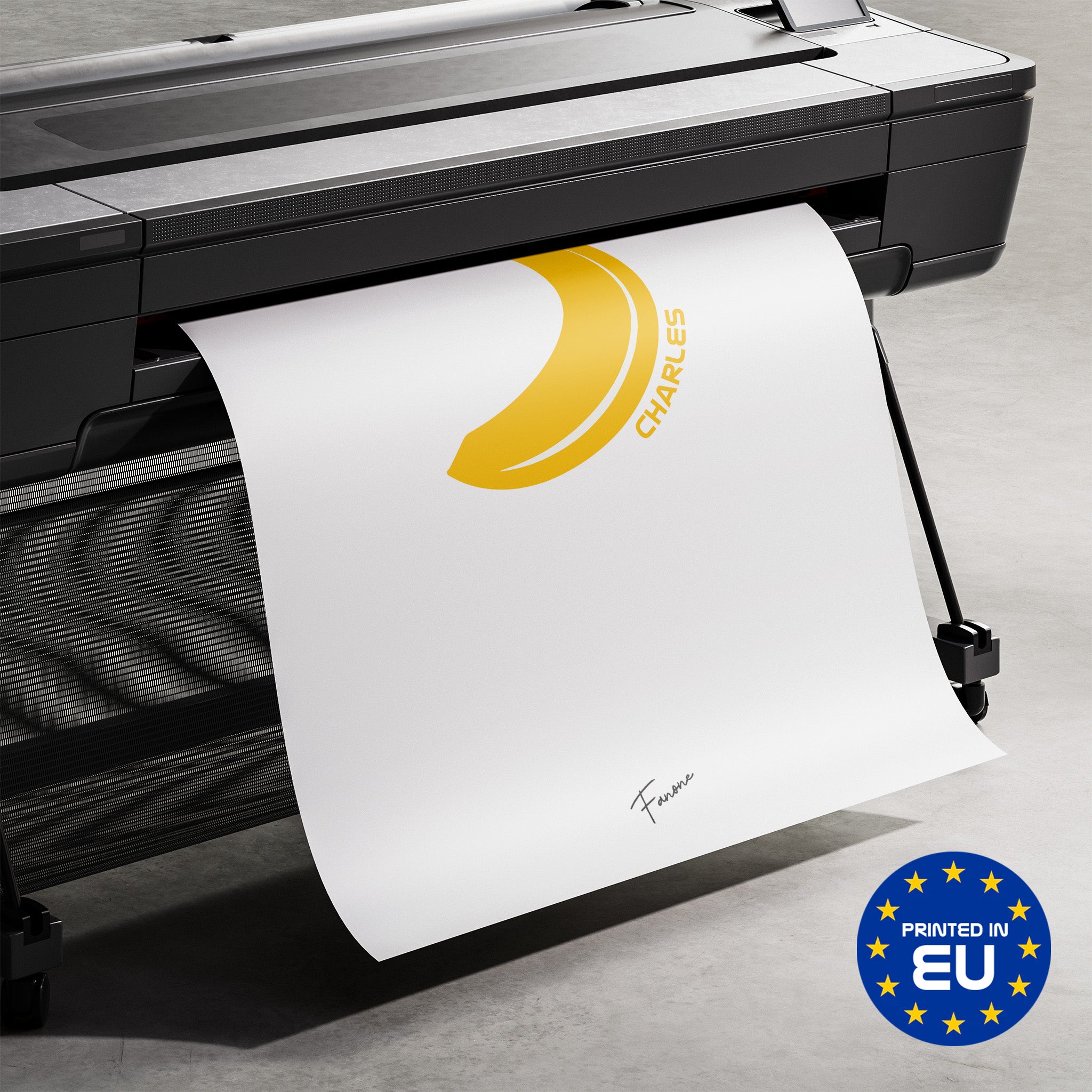Premium-Druck Detailansicht – Charles Banana Poster