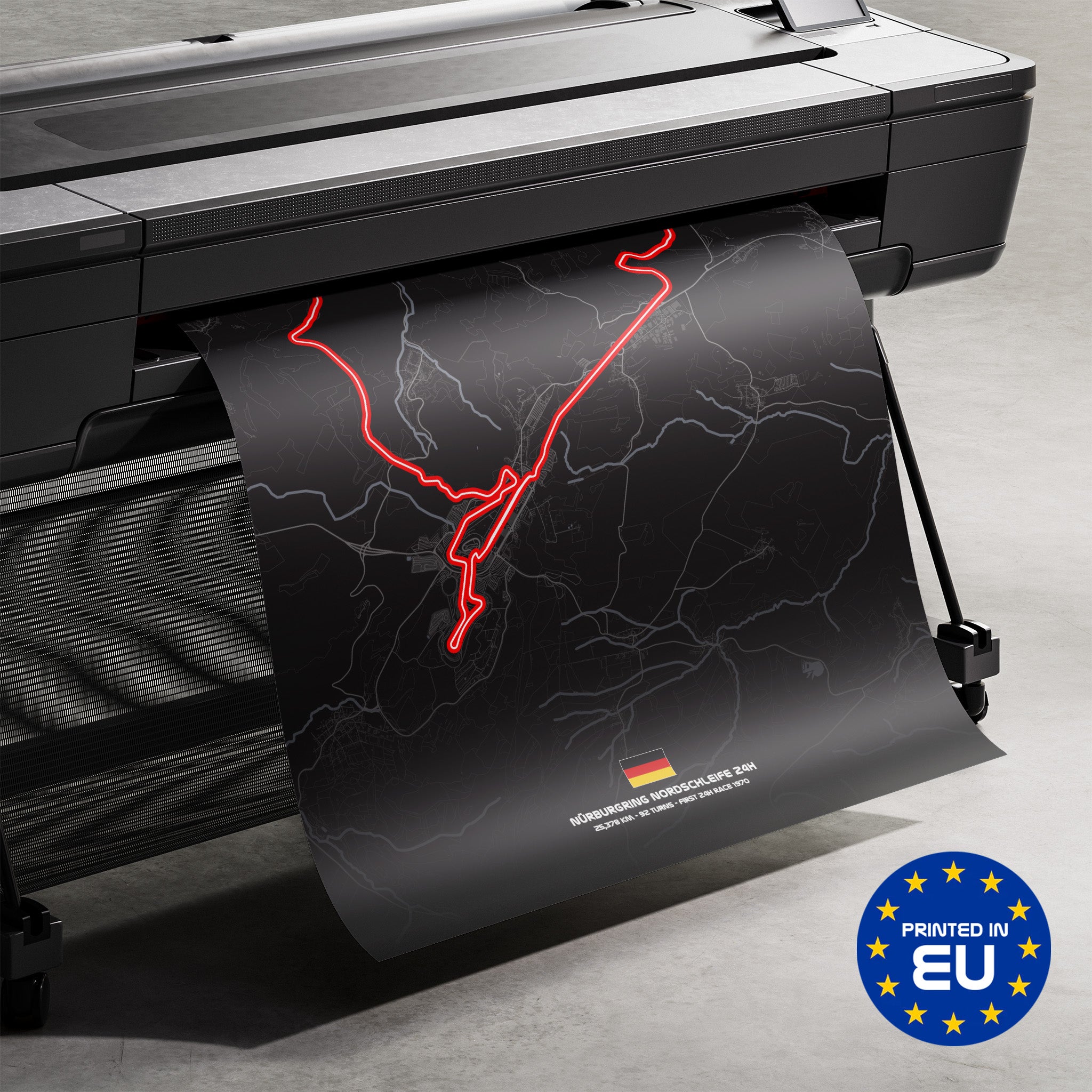 Premium-Druck Detailansicht – Nordschleife Dark Edition