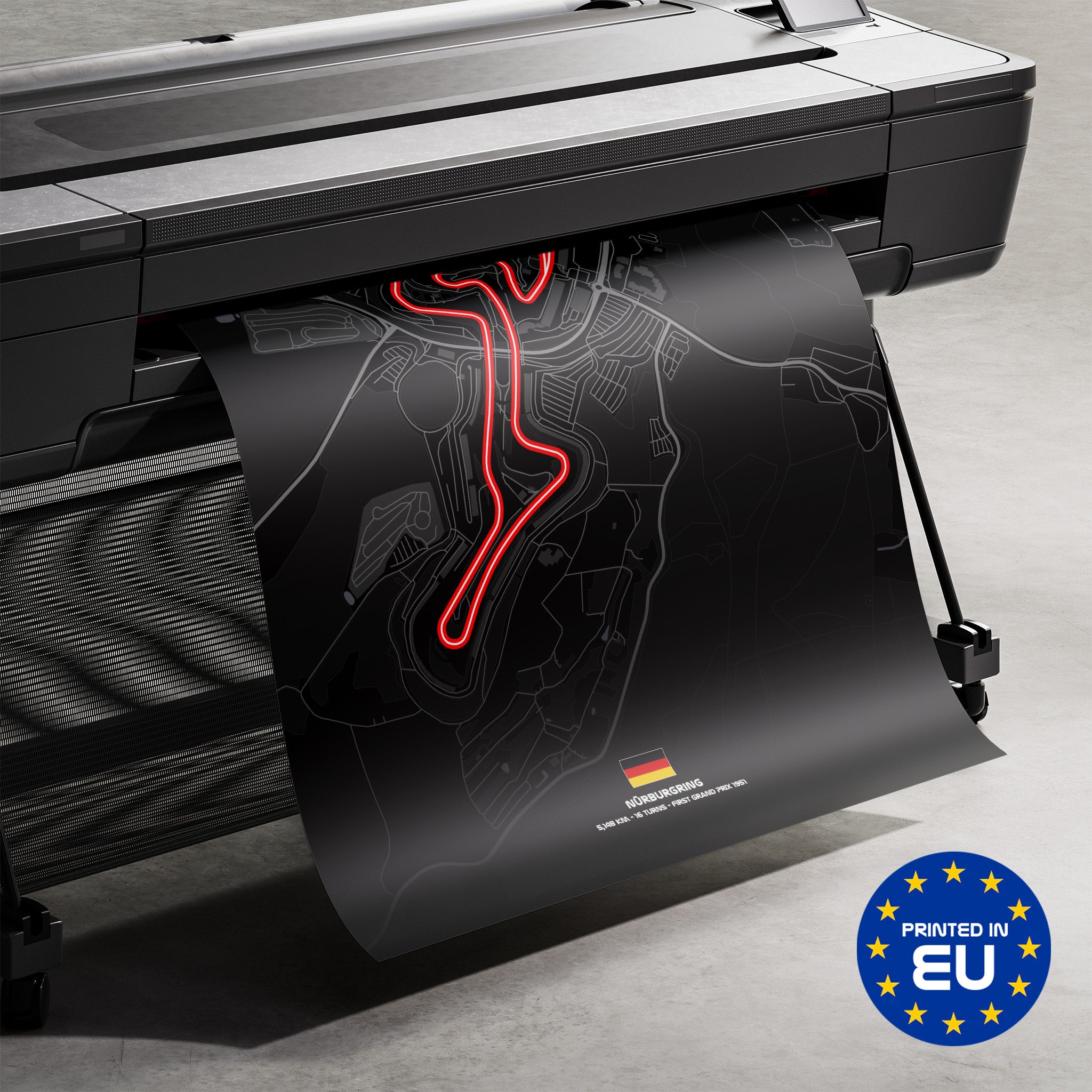 Premium-Druck Detailansicht – Nürburgring GP Dark Edition