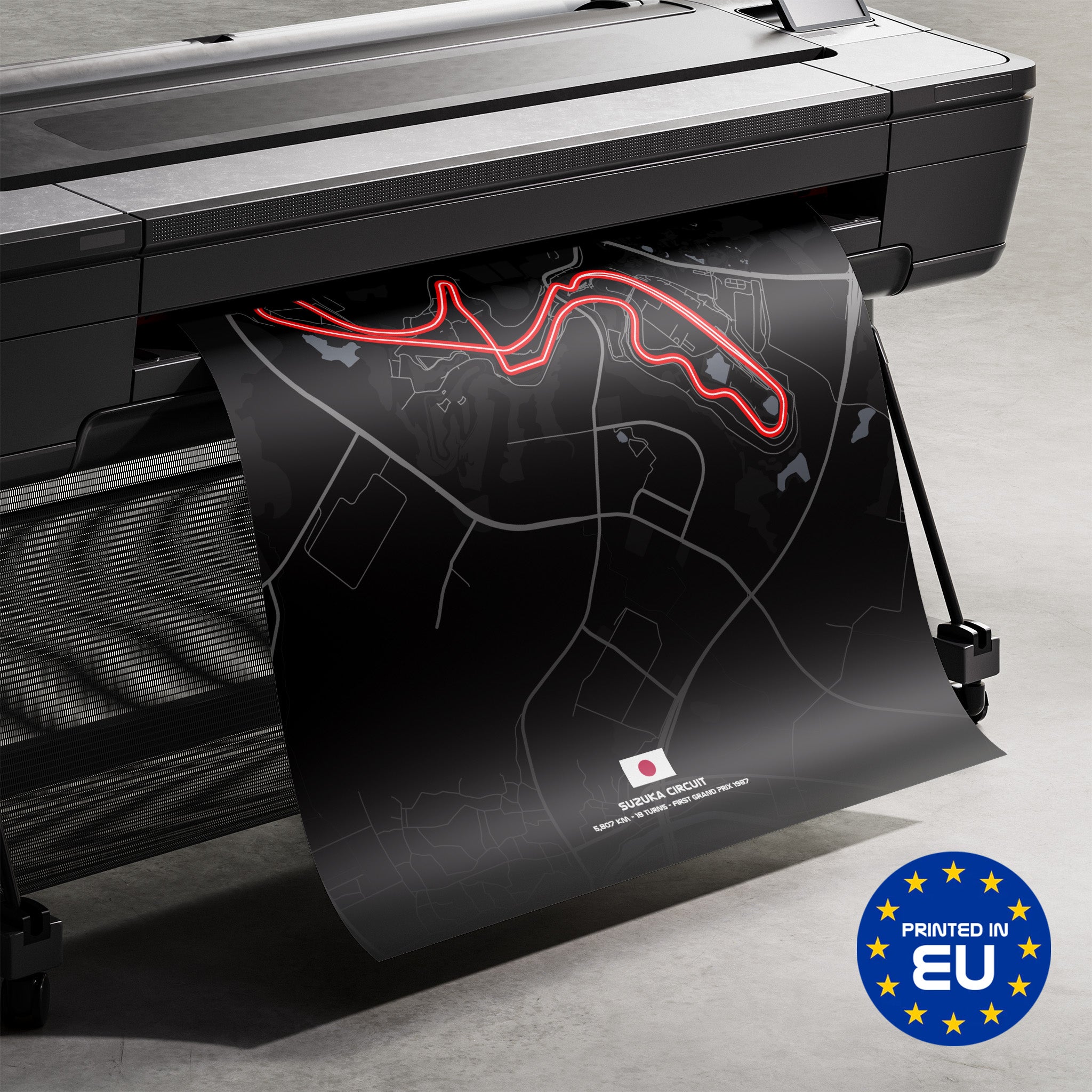 Premium-Druck Detailansicht – Suzuka Dark Edition