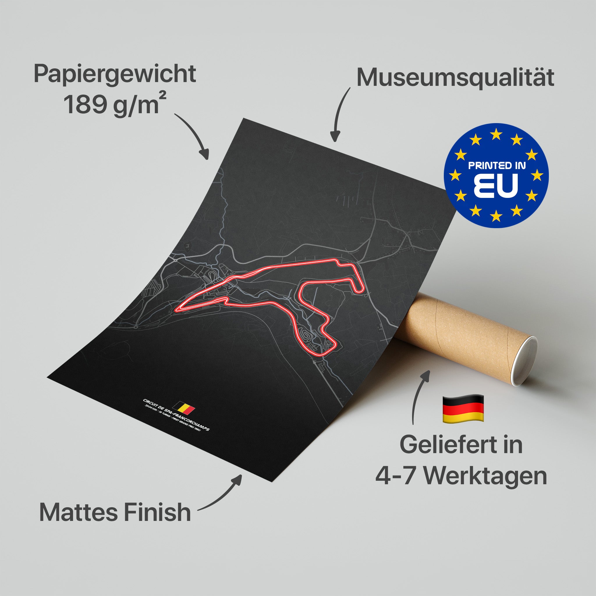Spa Dark Edition Poster in Premium-Verpackung