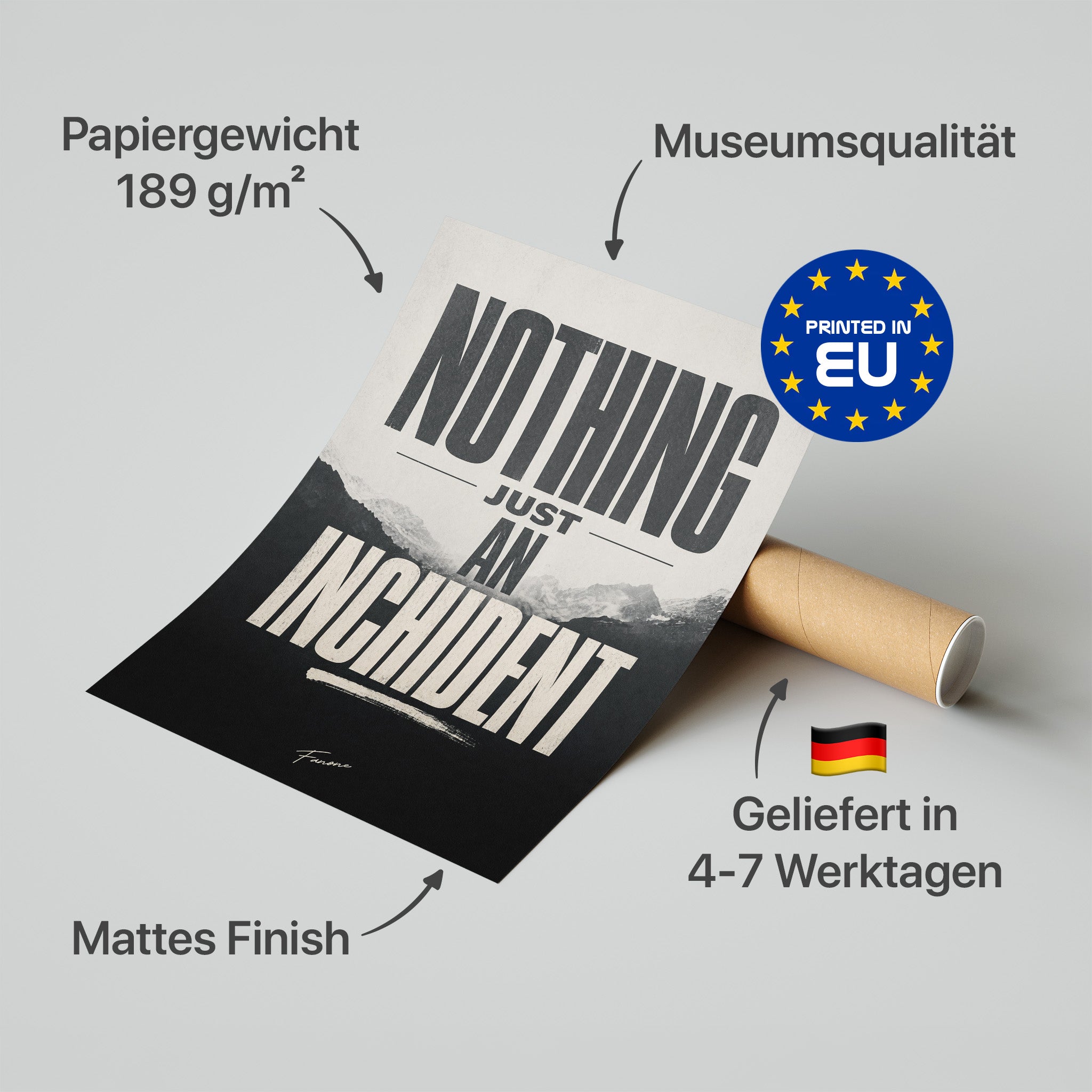 Inchident Poster in Premium-Verpackung