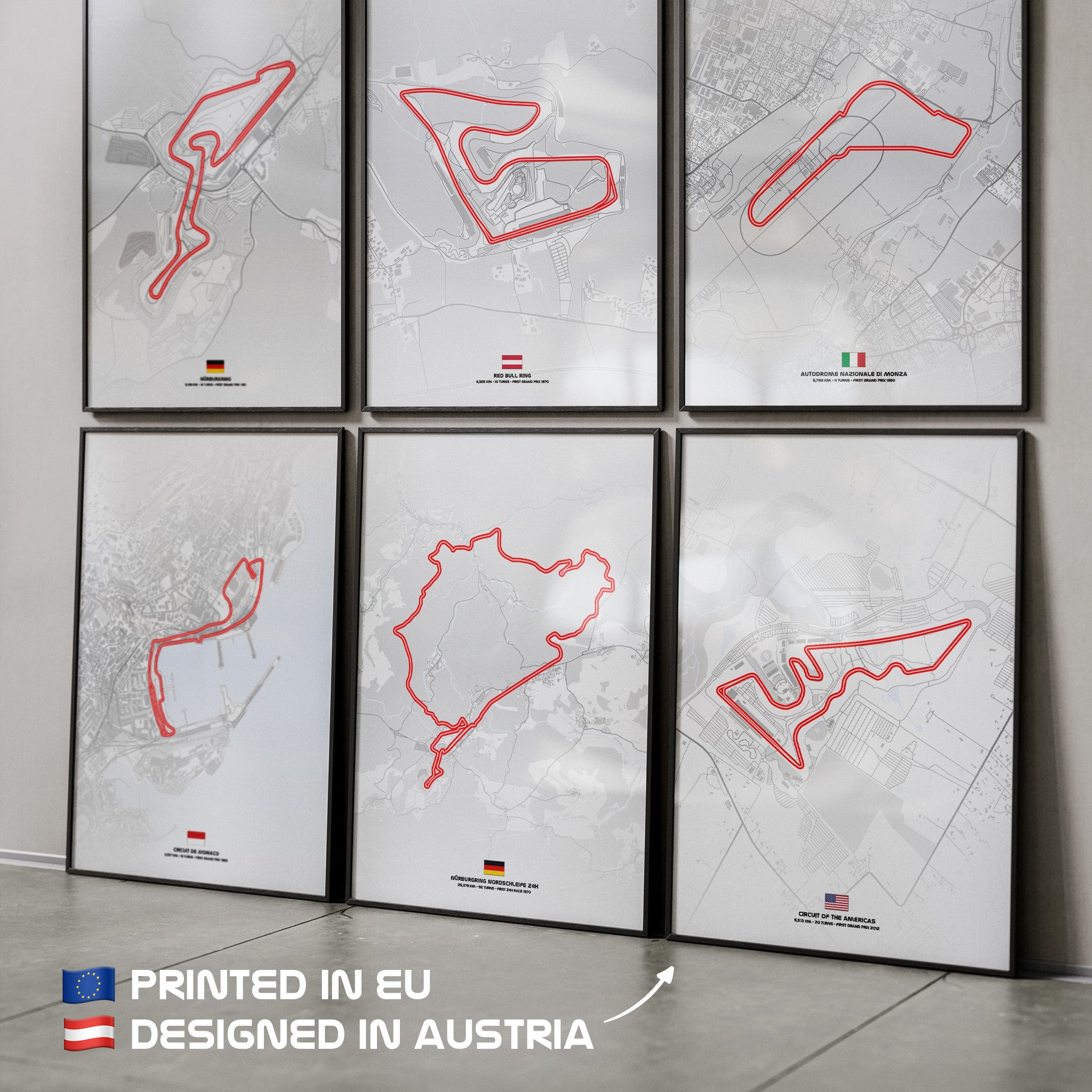 Übersicht Austin Strecken-Poster