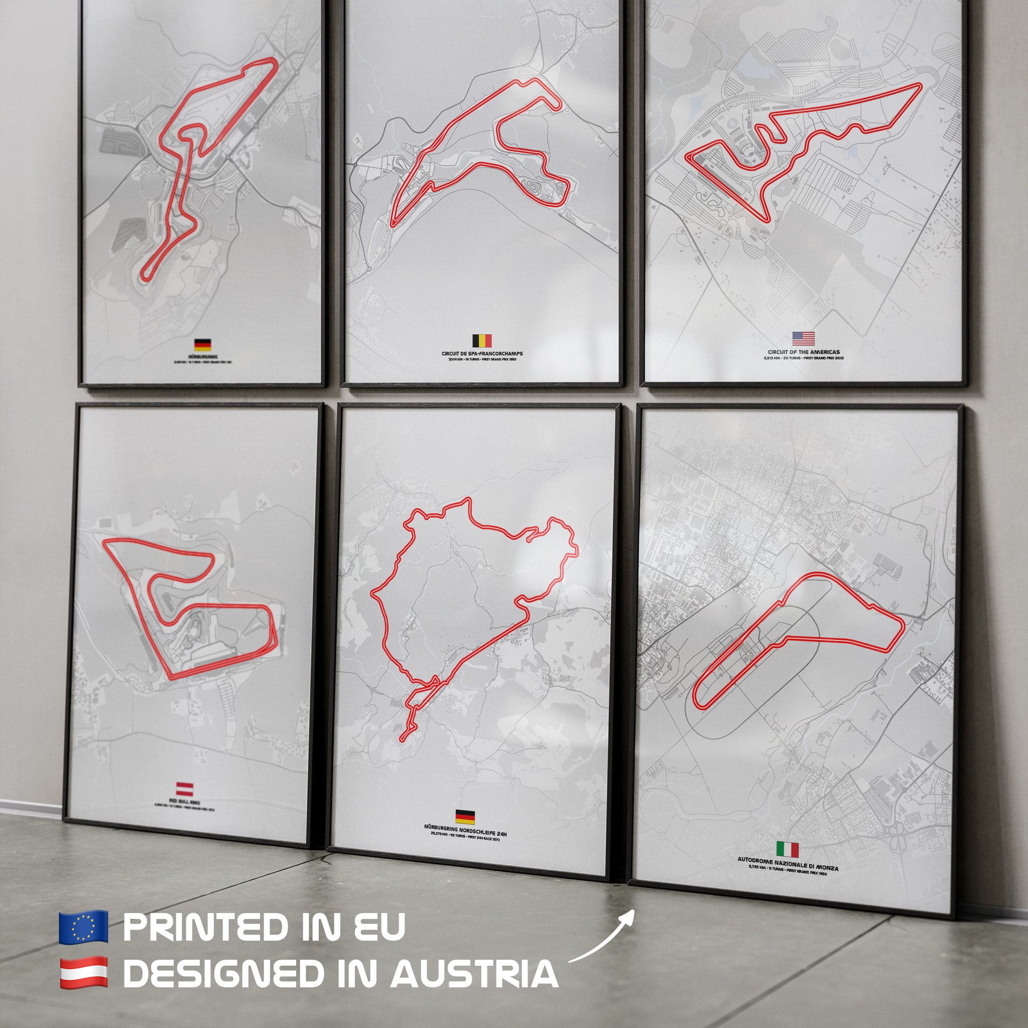Übersicht Monza Strecken-Poster