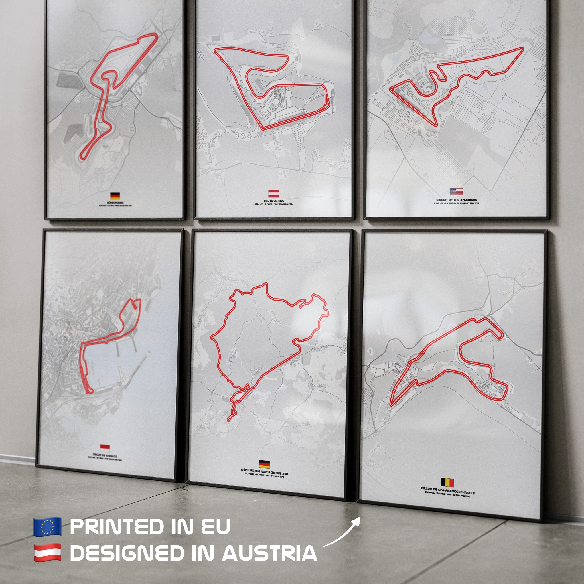 Übersicht Spa Strecken-Poster