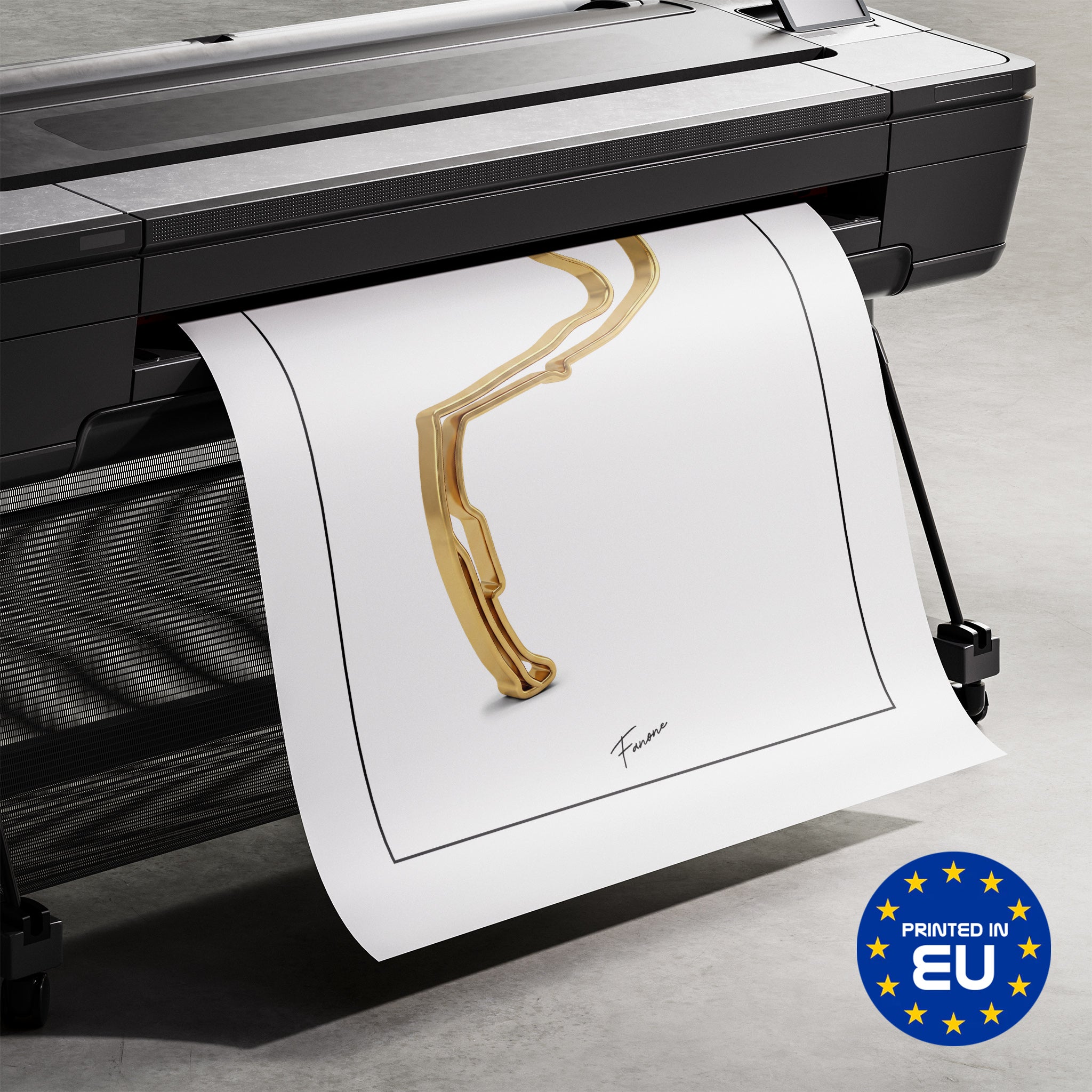 Premium-Druck Detailansicht – Monaco Gold Edition