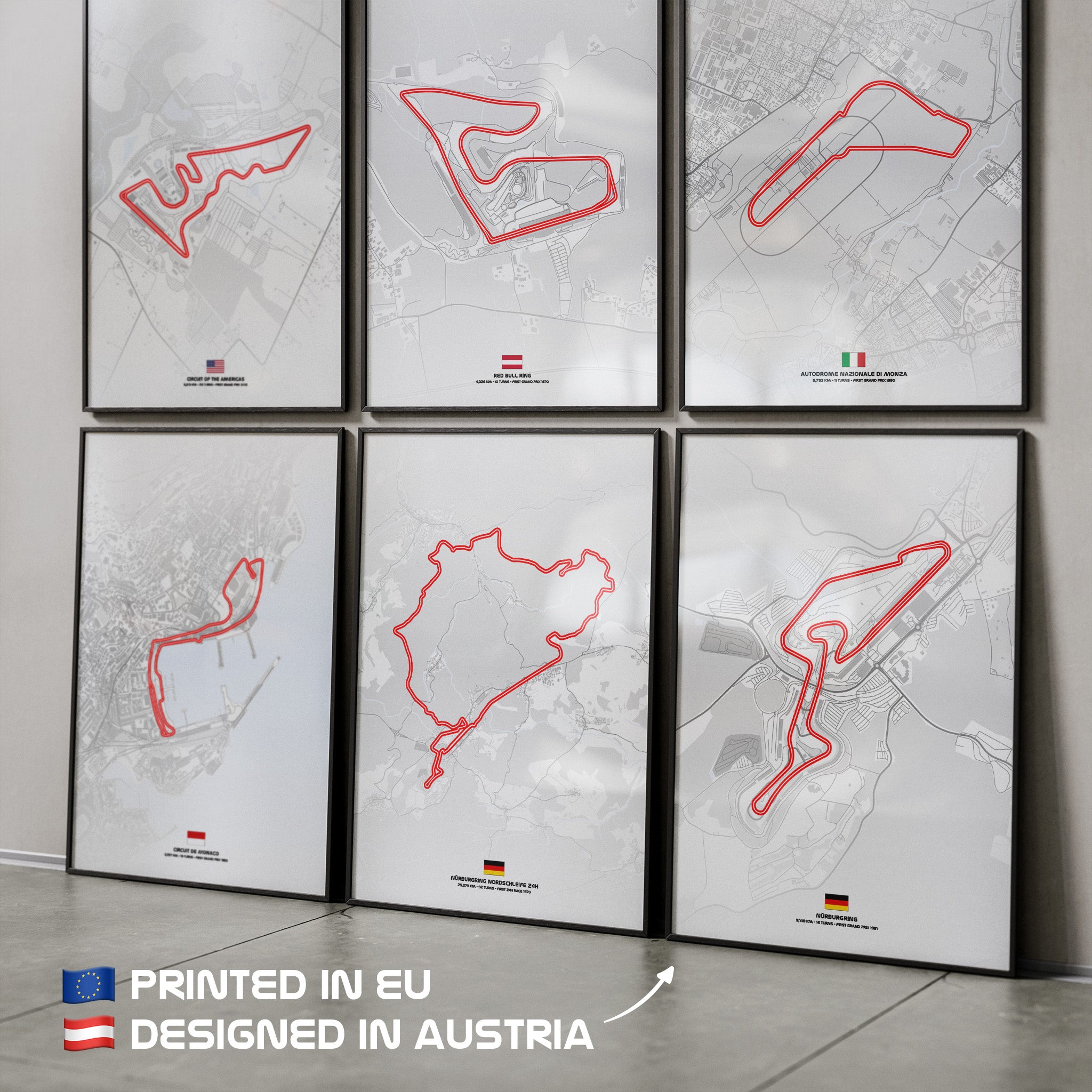Übersicht Nürburgring GP Strecken-Poster